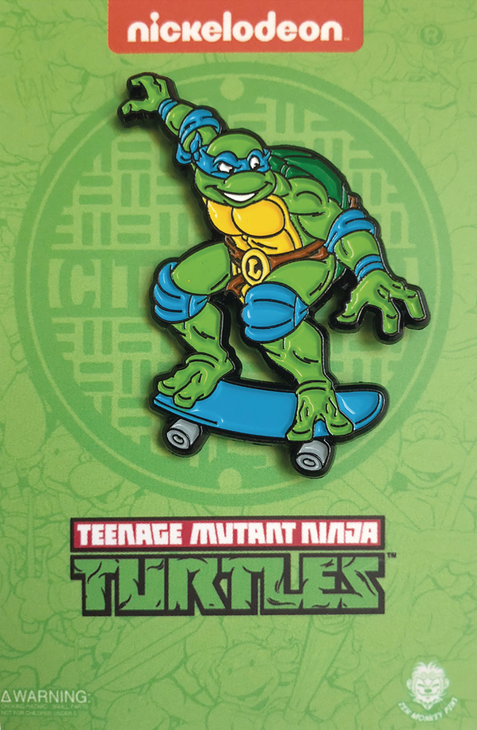 SEP188184 TMNT SKATEBOARDING LEONARDO PIN - Previews World