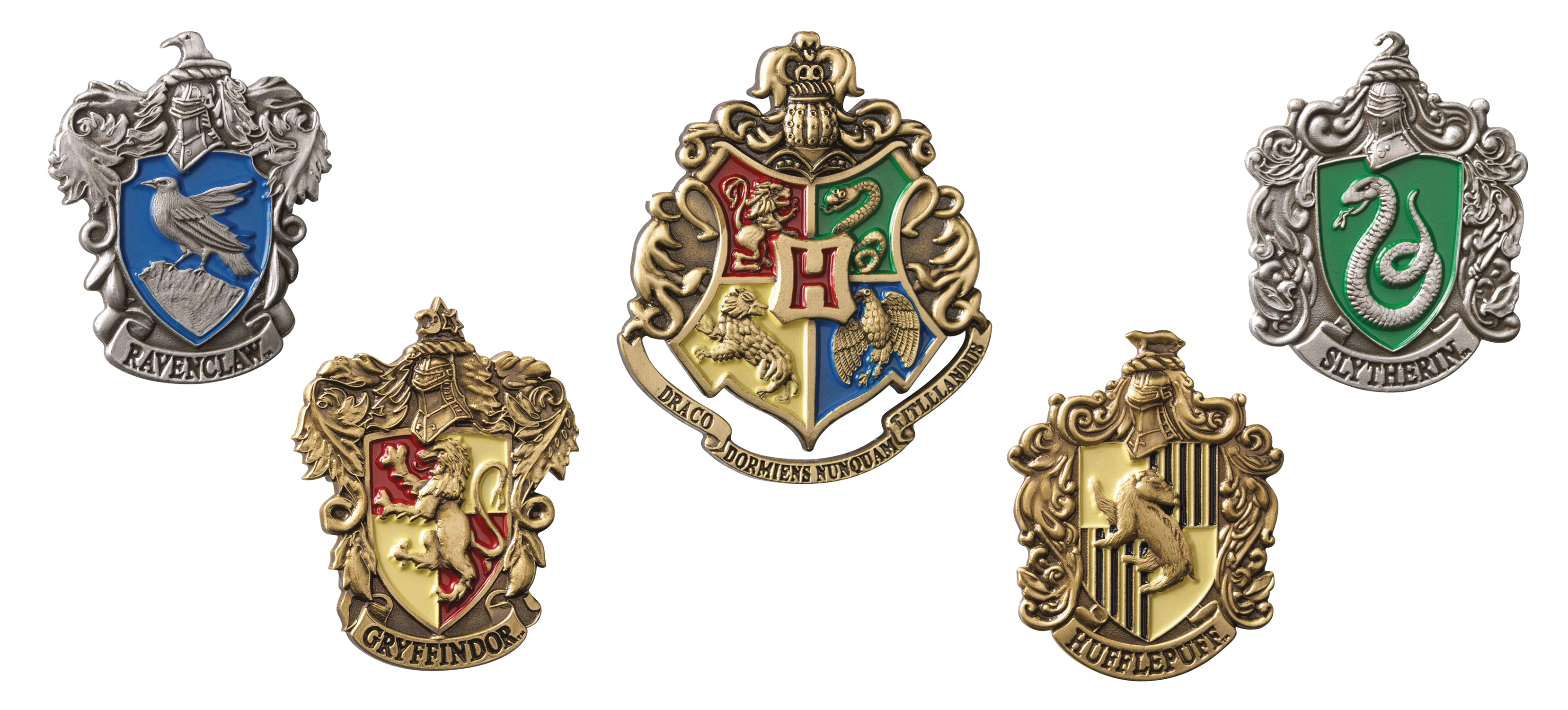 Wizarding World Harry Potter Hogwarts House Crests Button Pins 4pk