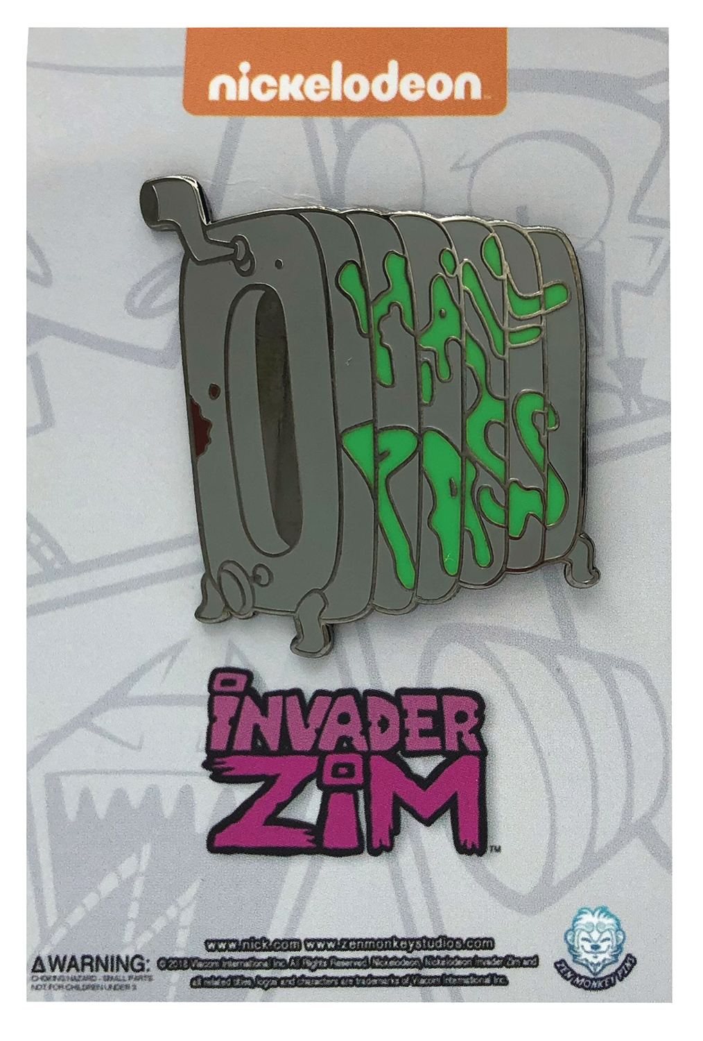 OCT188362 - INVADER ZIM HALL PASS PIN - Previews World