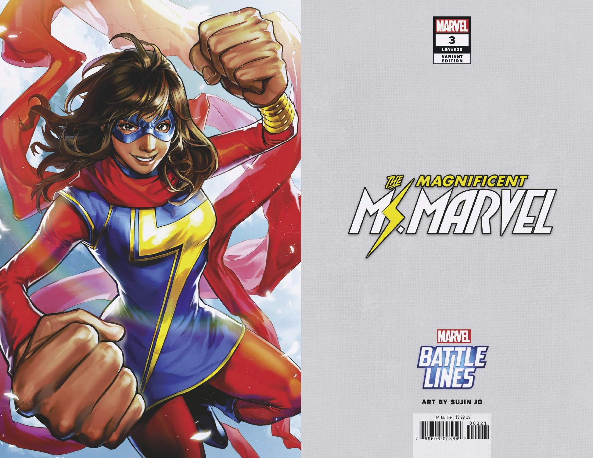 MAGNIFICENT MS MARVEL #3 SUJIN JO MARVEL BATTLE LINES VAR