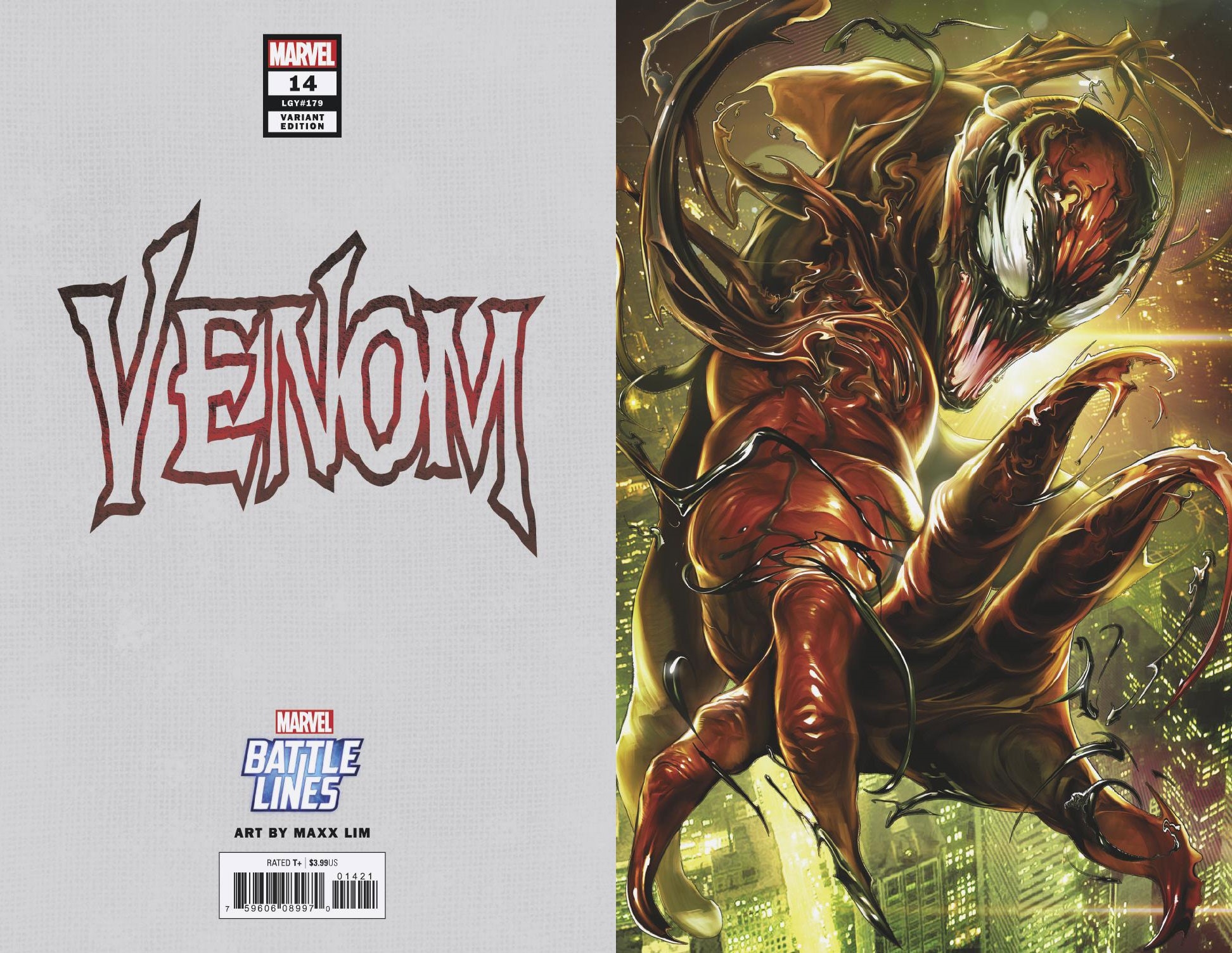 Venom # 14 Battle Lines Variant Cover NM Marvel 1st Print 