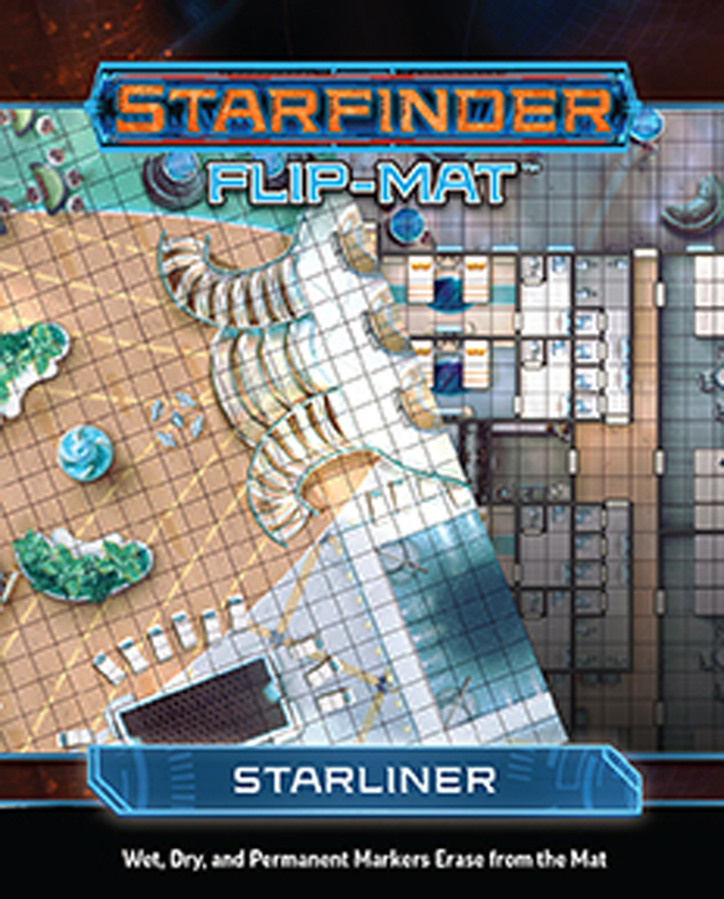 JUL193273 - STARFINDER RPG FLIP MAT STARLINER - Previews World