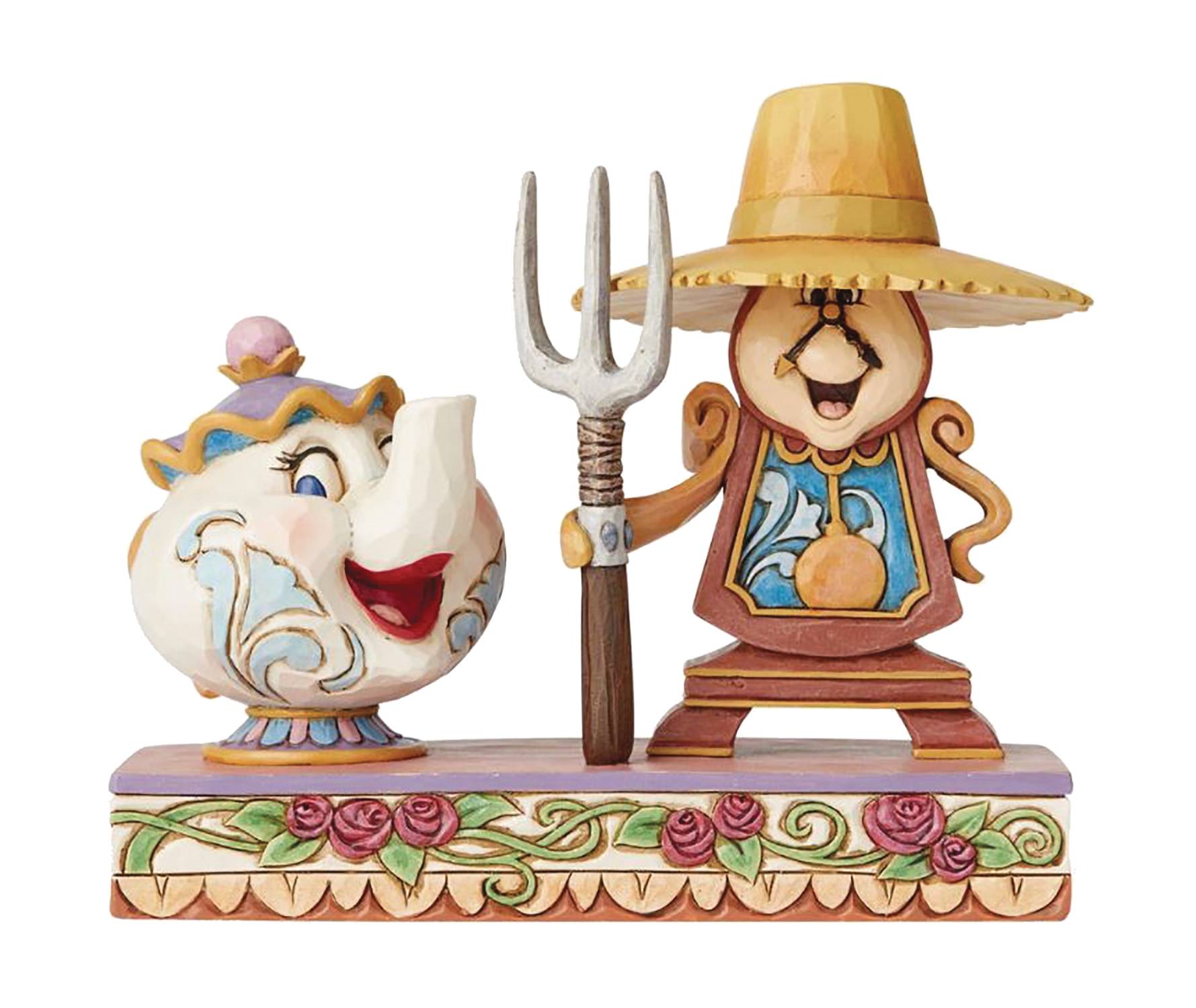 Jan198913 Disney Traditions Cogsworth And Mrs Potts Figure Previews World