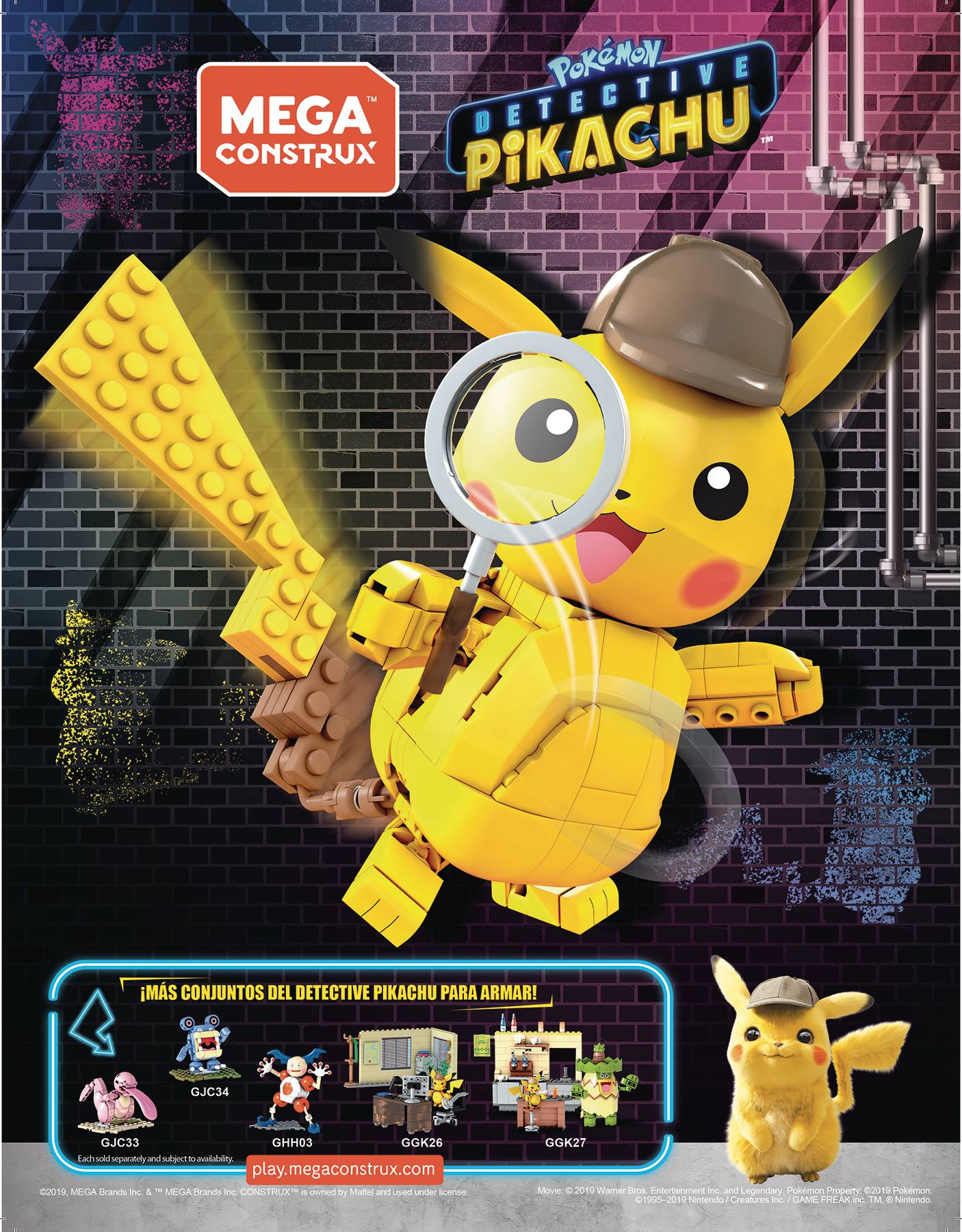 Mattel - Pokemon - Mega Construx Pokémon Pikachu conjunto de