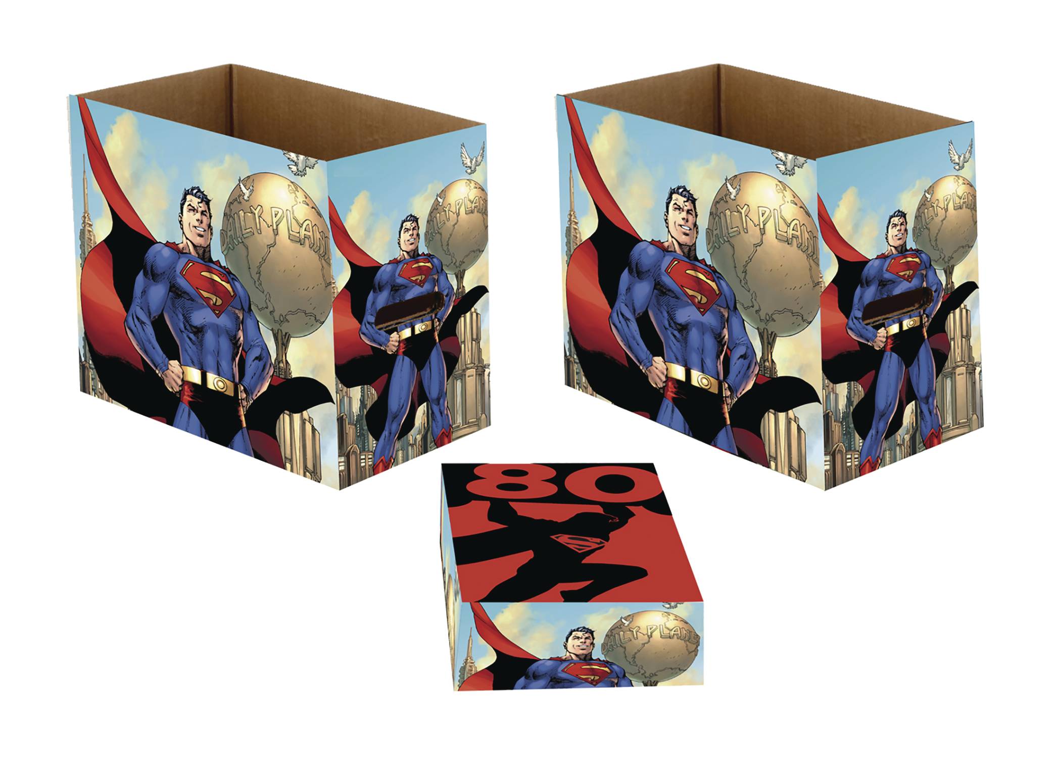JUN193082 - DC SUPERMAN 80 5PK SHORT COMIC STORAGE BOX - Previews World