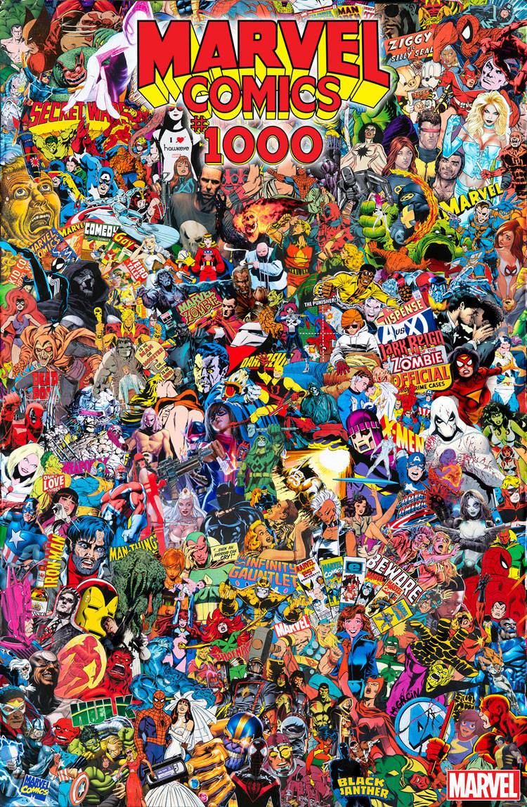 JUN191073 MARVEL COMICS 1000 COLLAGE BY GARCIN POSTER Previews World jun191073-marvel-comics-1000-collage-by-garcin-poster-previews-world