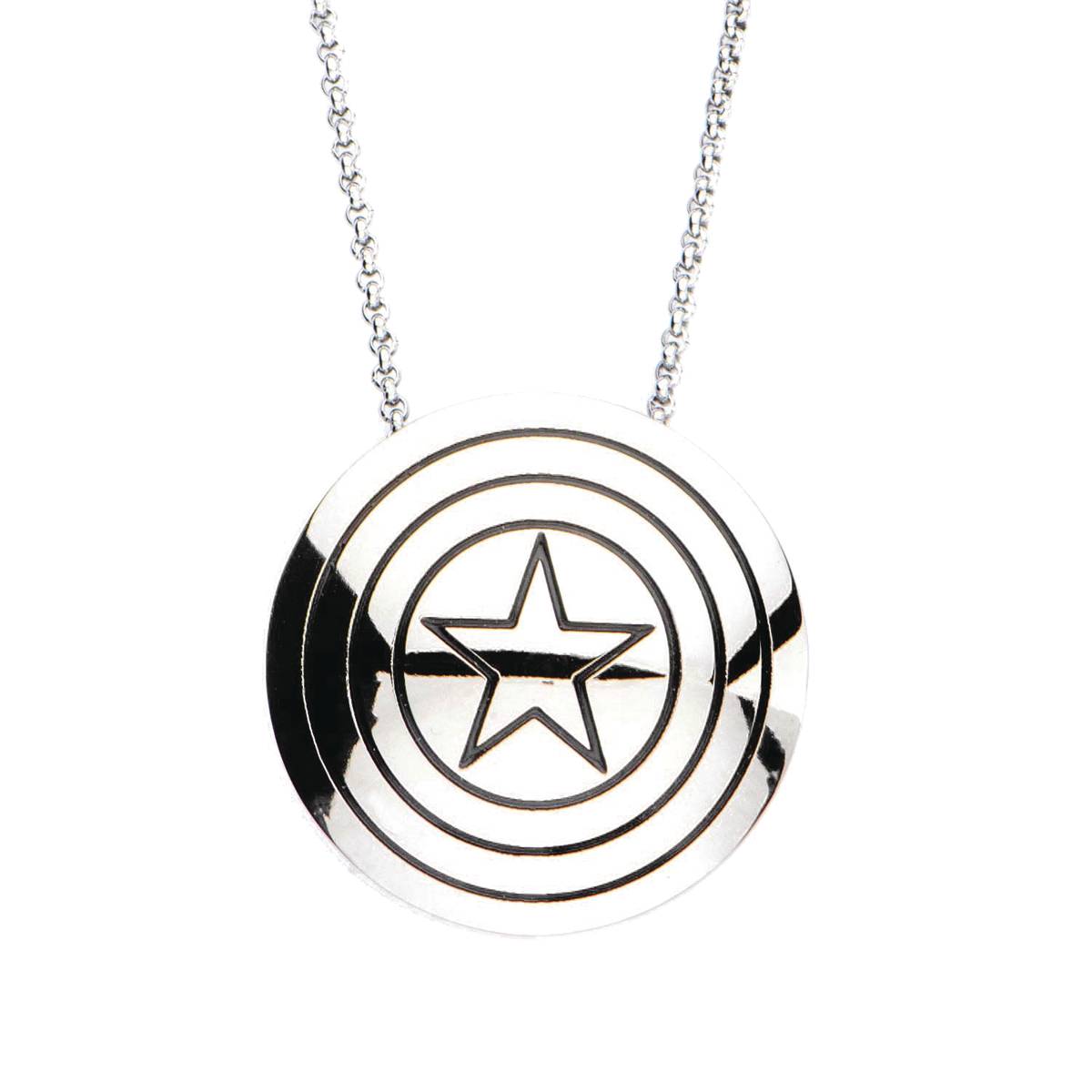 Captain America Winged Shield Necklace