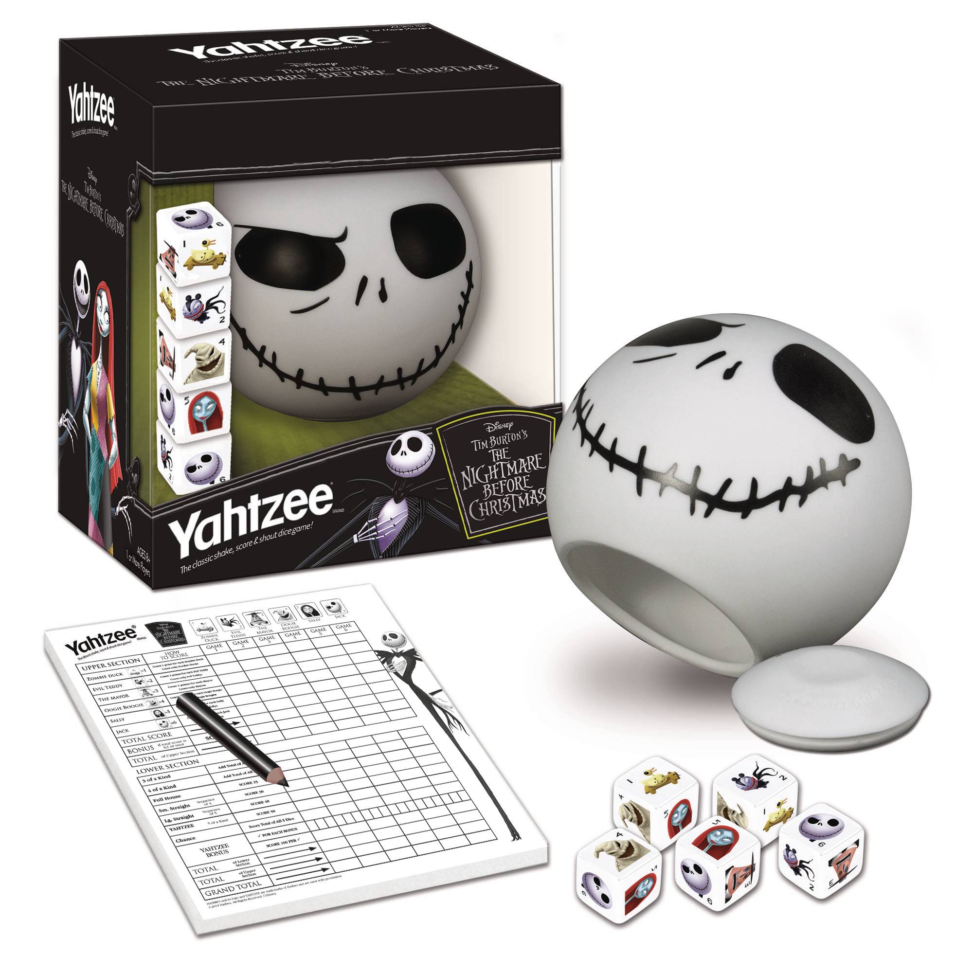 jul193282 nightmare before christmas yahtzee board game previews world