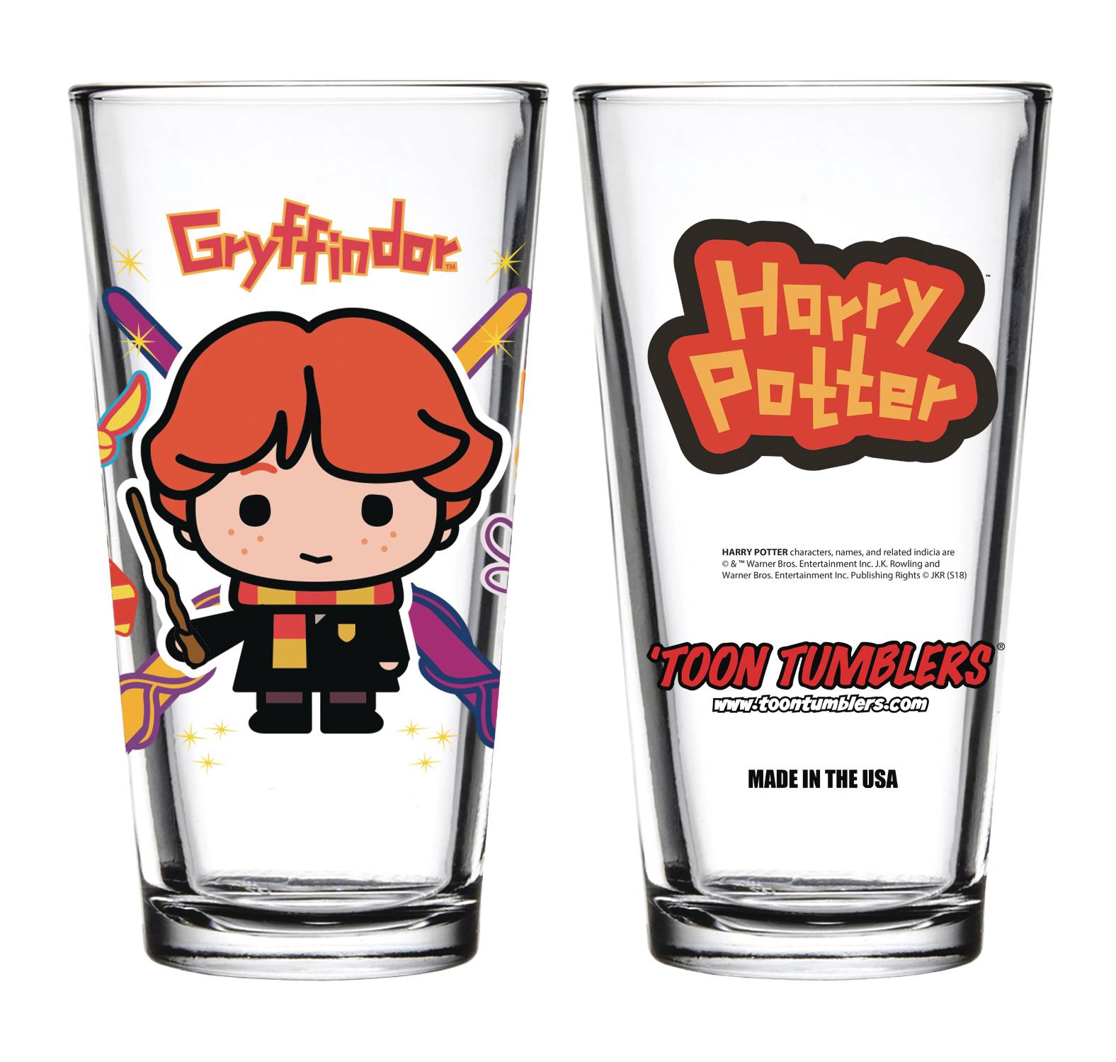 TOON TUMBLERS HARRY POTTER CHARM RON GLASS