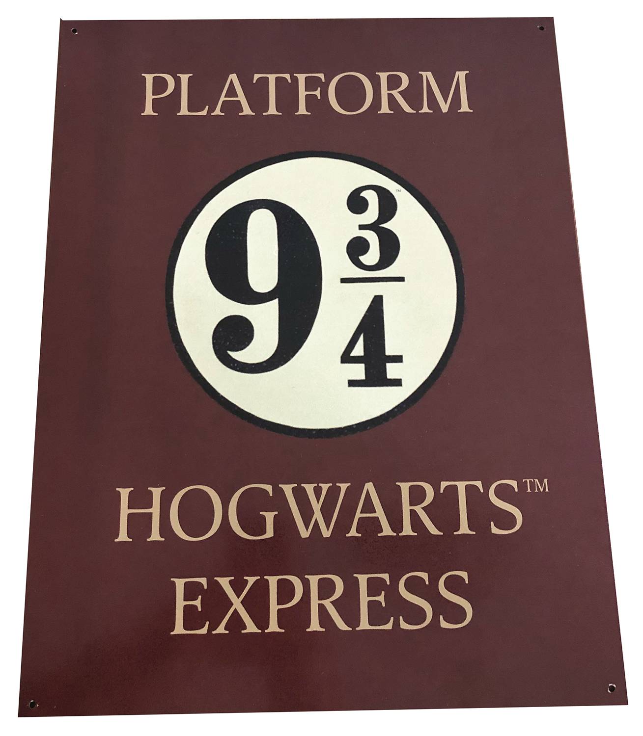 HARRY POTTER PLATFORM 9-3/4 12X16 TIN SIGN