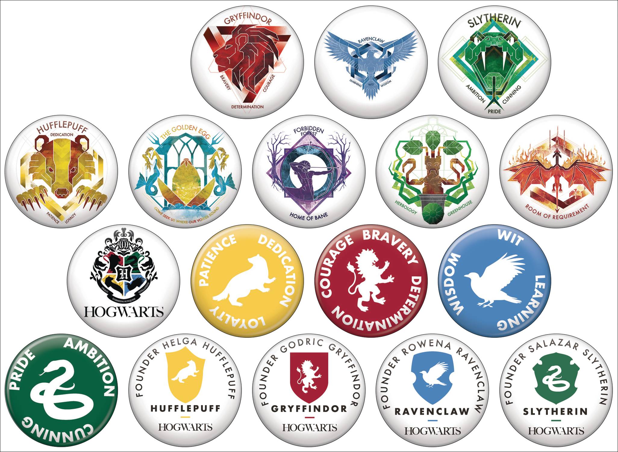 HARRY POTTER CRESTS 144PC BUTTON ASST DIS (MAY198856)