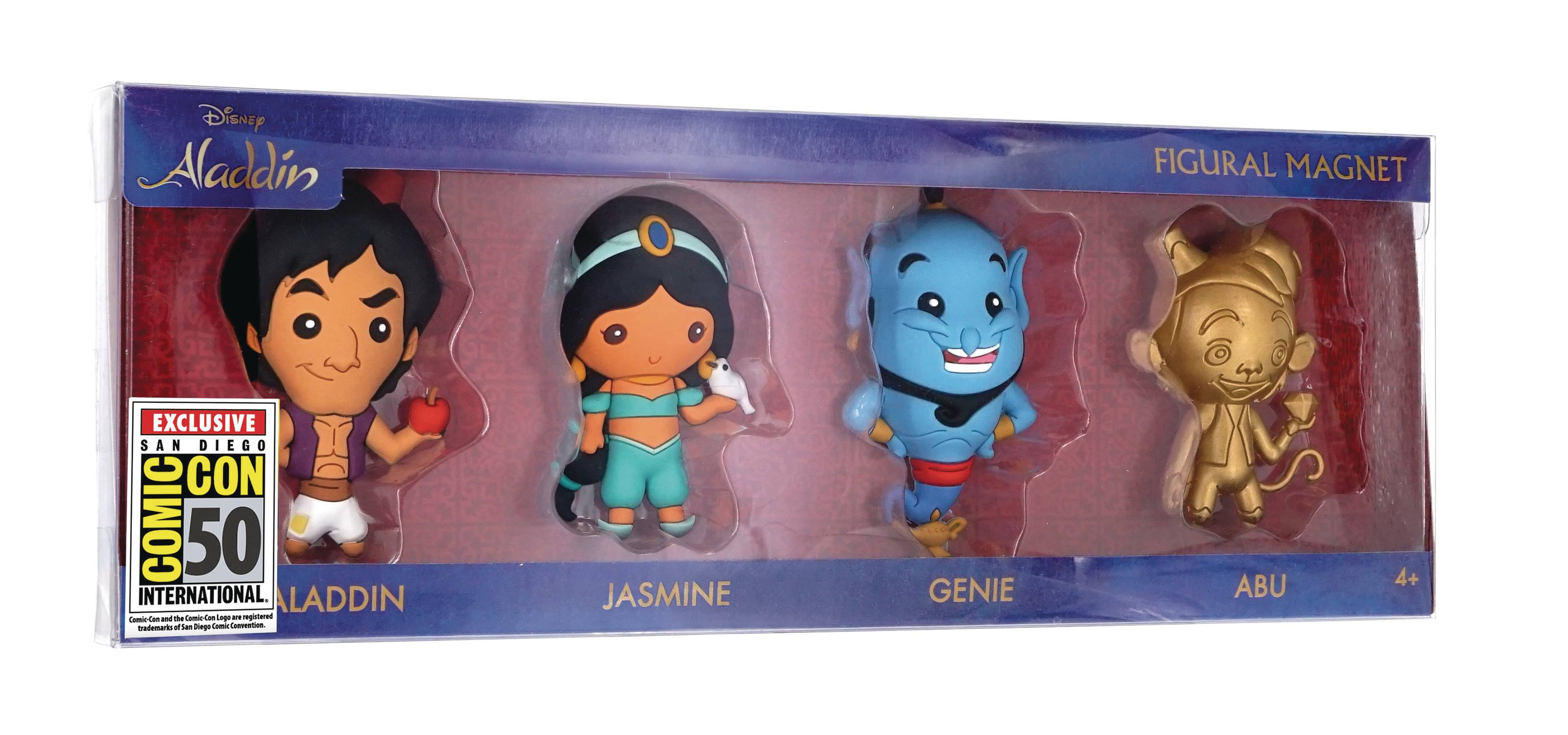 JUN198912 - ALADDIN CON EXCLUSIVE 3D FOAM MAGNET 4PC SET 
