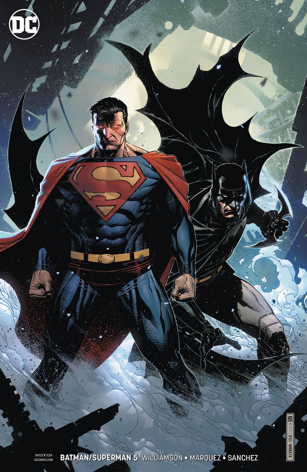 OCT190514 - BATMAN SUPERMAN #5 CARD STOCK VAR ED - Previews World