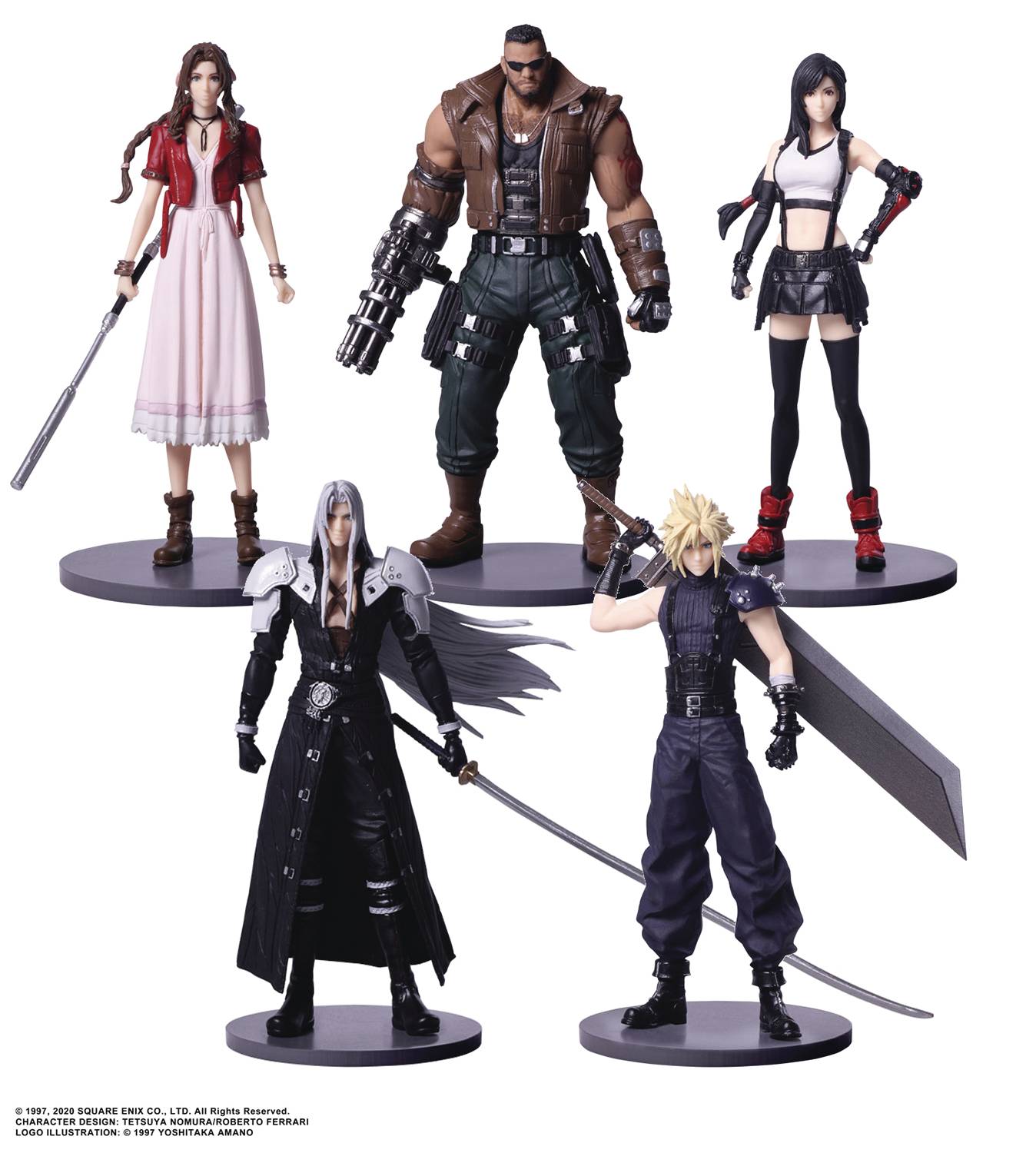 FINAL FANTASY VII REMAKE TRADING ARTS MINI FIG 5PC BMB DS