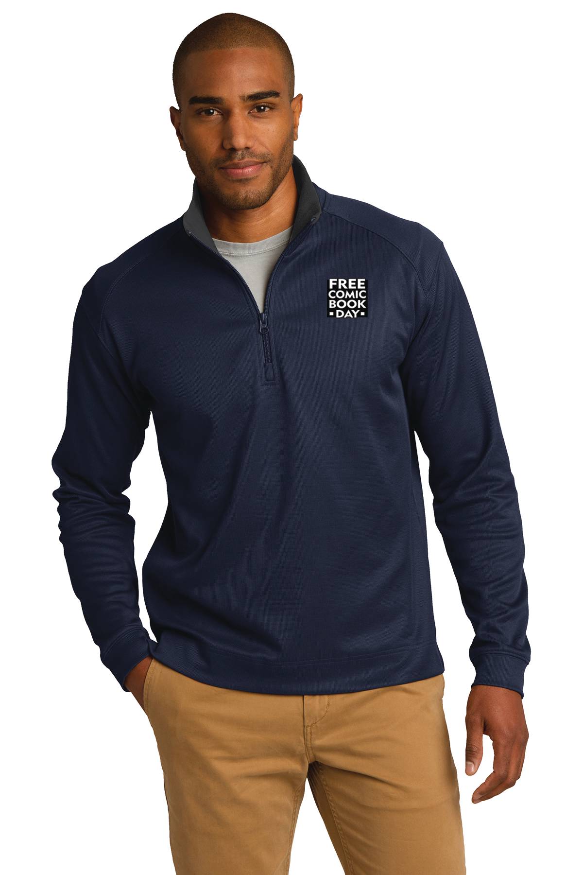 DEC190049 - FCBD 1/4 ZIP PULLOVER NAVY XL - Previews World