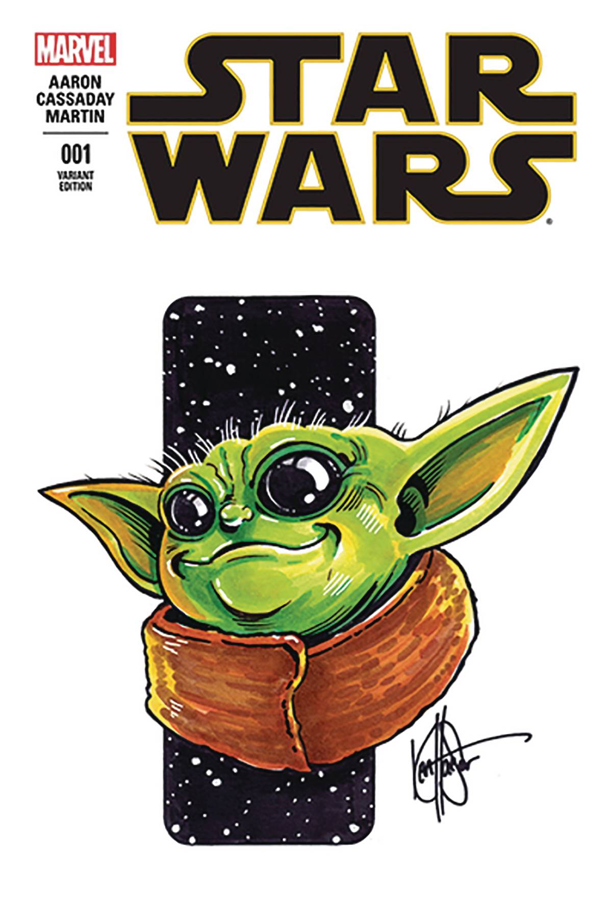 Centrar formal No de moda FEB201730 - DF STAR WARS COMIC BABY YODA HAESER SKETCH - Previews World