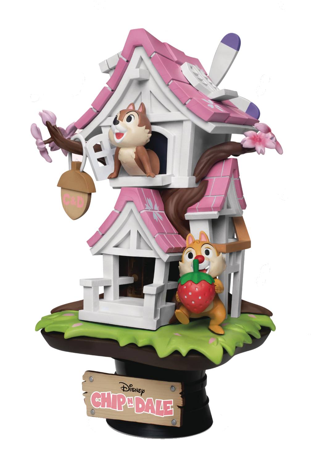 DISNEY DS-057 CHIP N DALE TREEHOUSE PX 6IN STATUE CHERRY VER