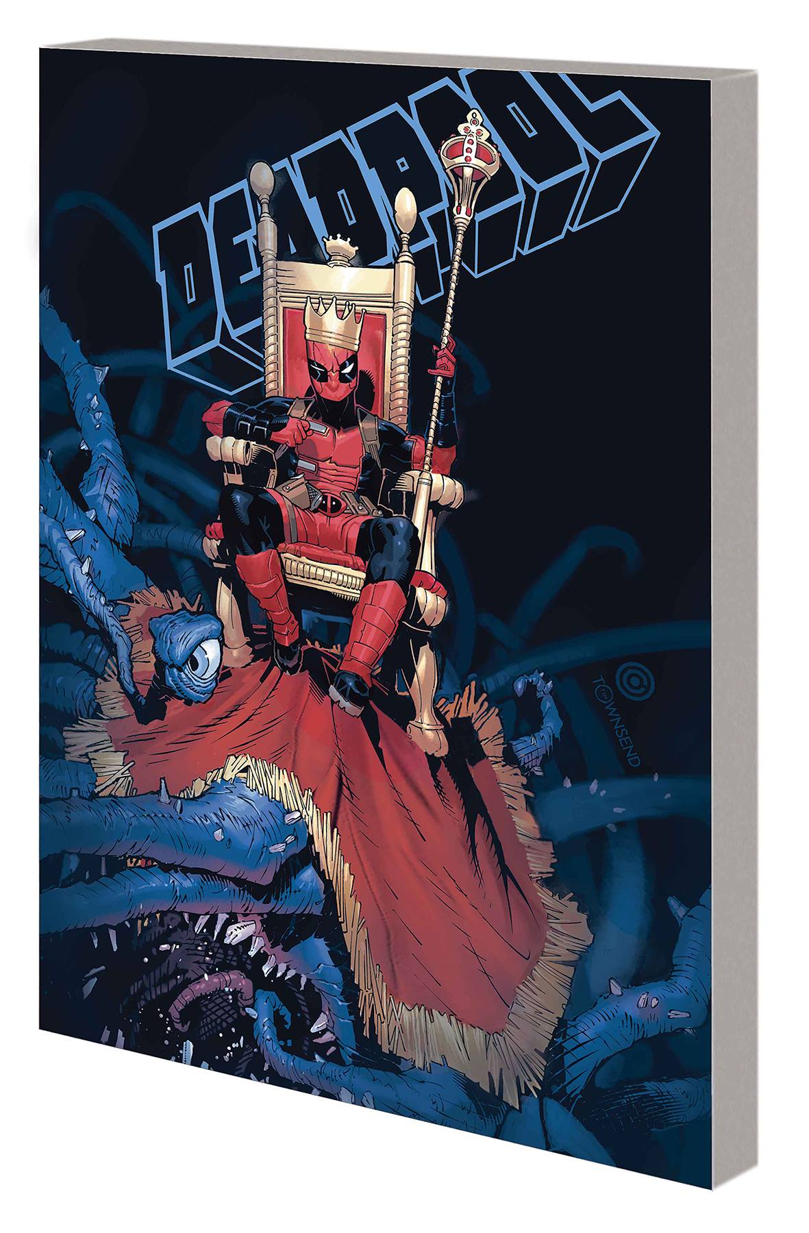 king deadpool on throne