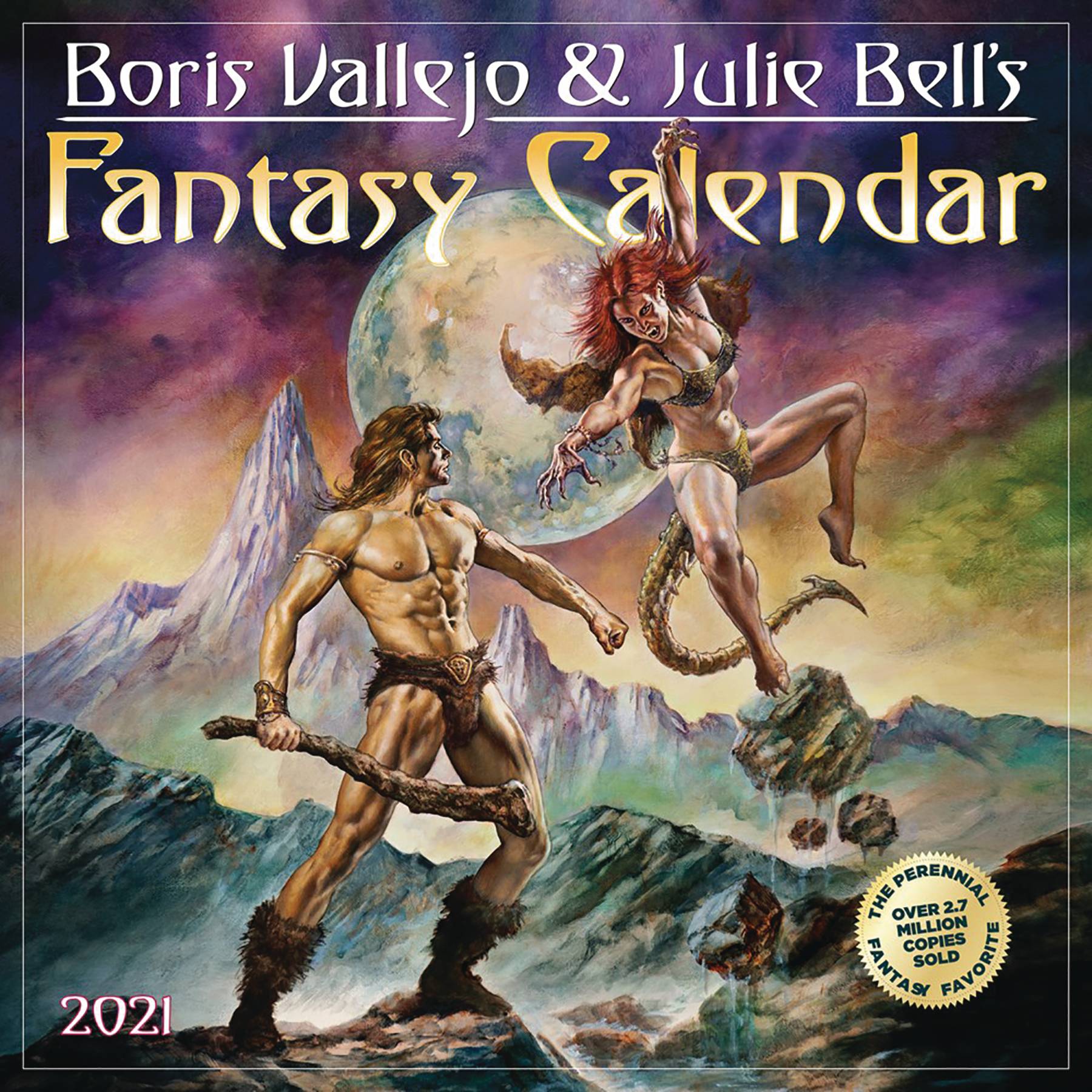 APR202493 BORIS VALLEJO JULIE BELL FANTASY 2021 WALL CAL Previews World