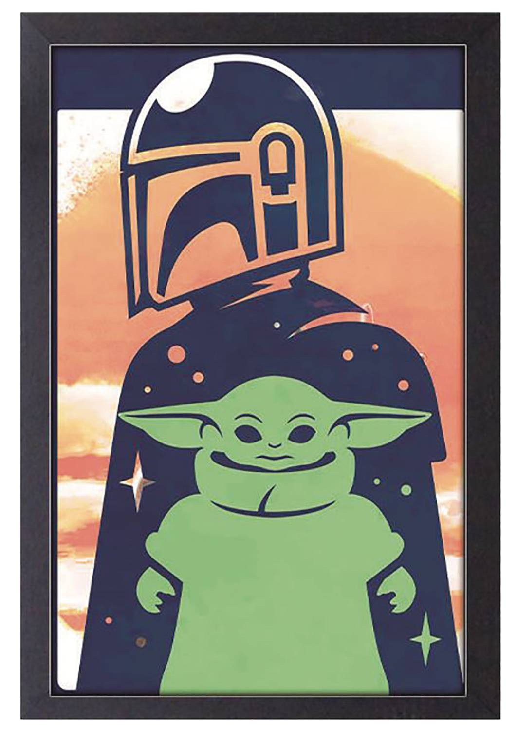 THE MANDALORIAN THE CHILD VECTOR 11X17 FRAMED PRINT