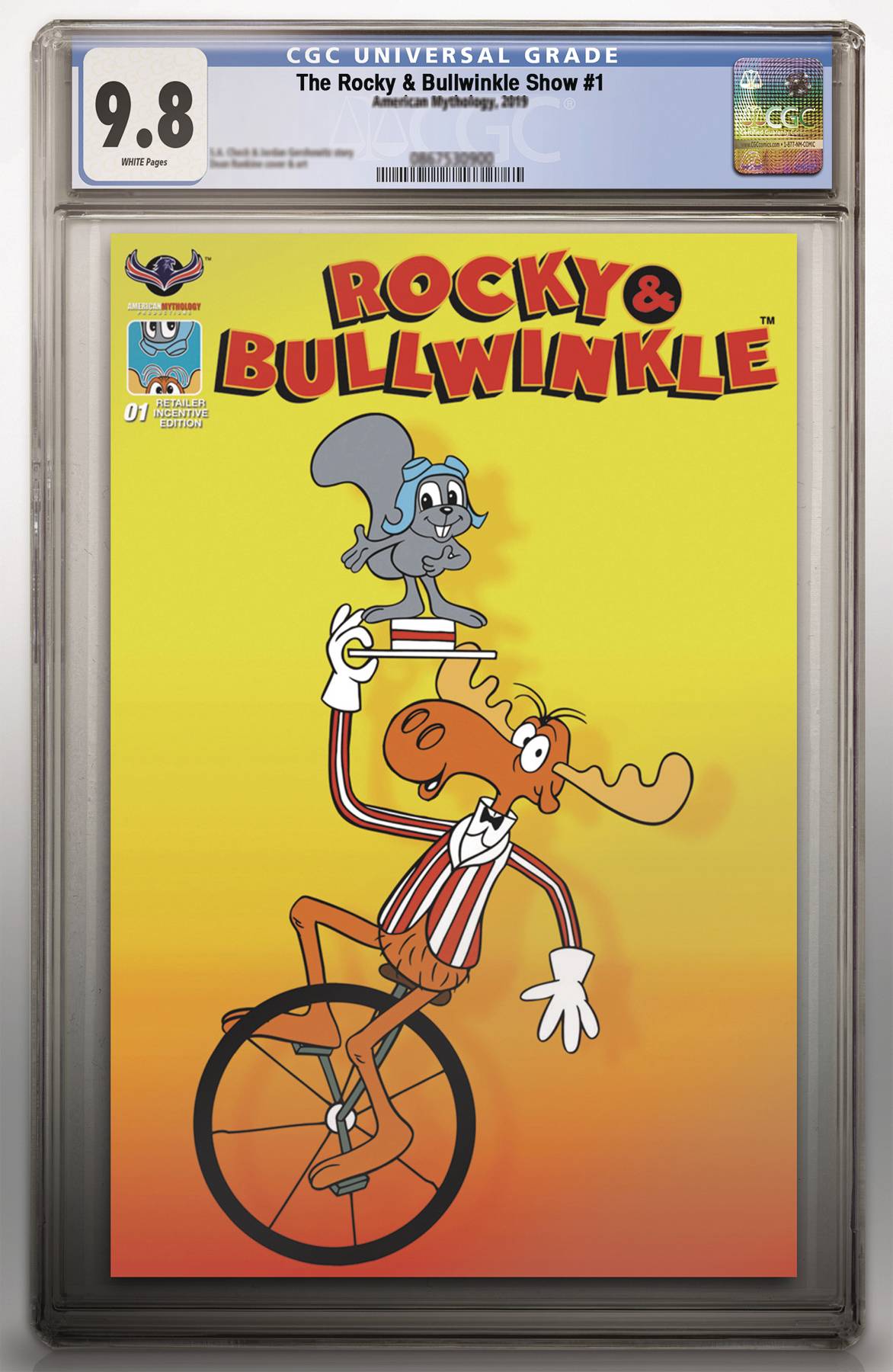 ROCKY & BULLWINKLE SHOW #1 LTD ED RETRO CVR CGC 9.8