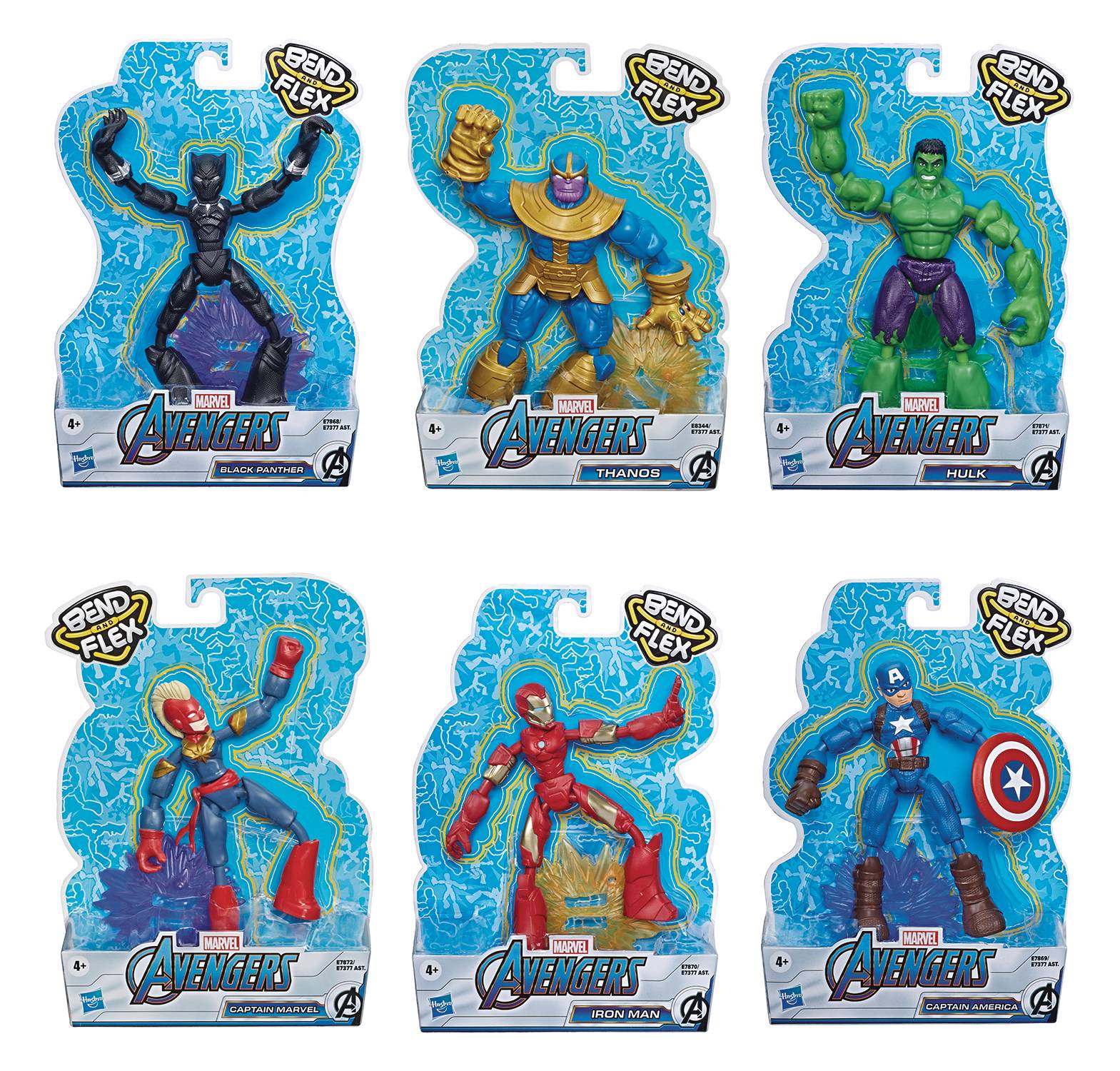 Details about   Marvel Avengers Bend and Flex Figure Choose Character 