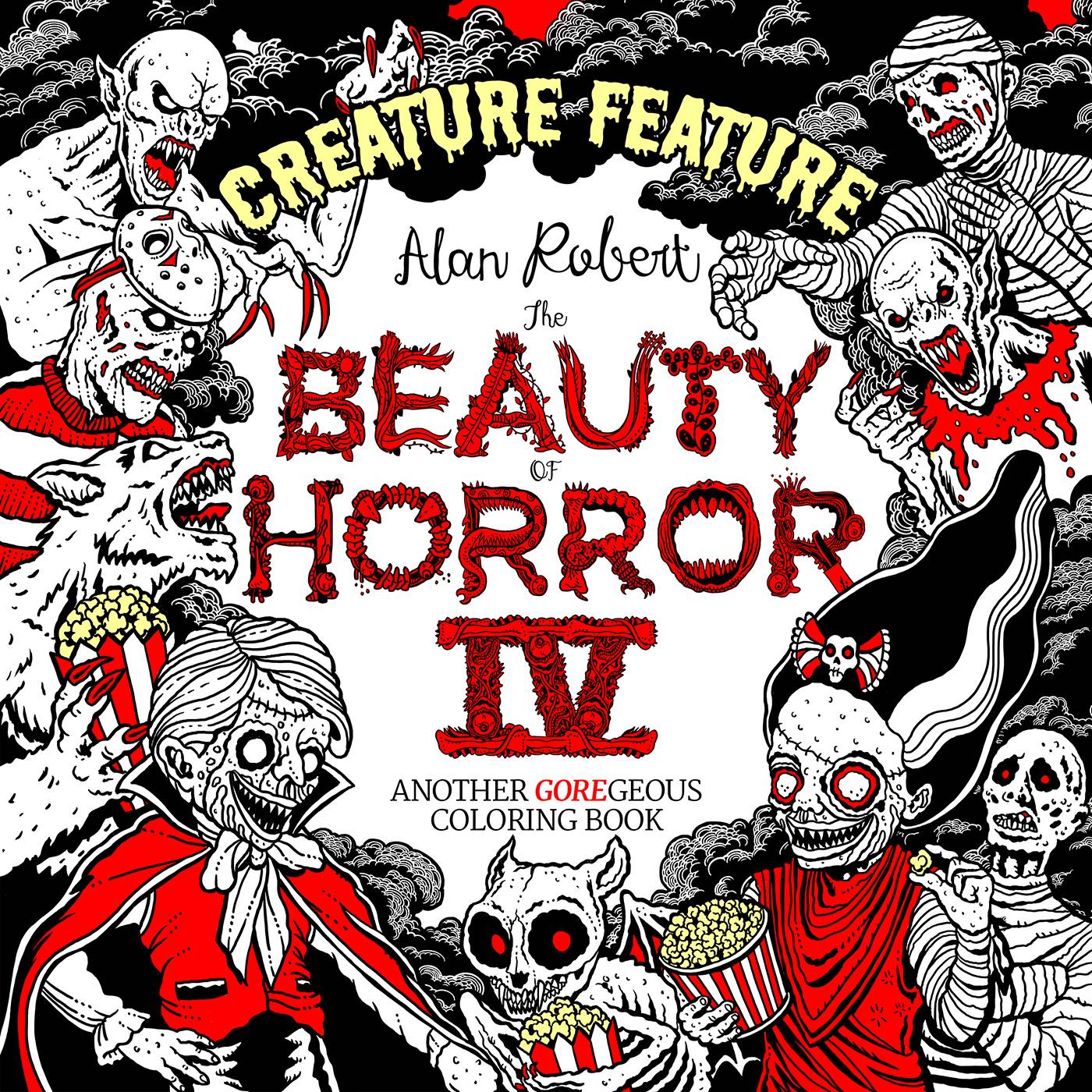 BEAUTY OF HORROR COLORING BOOK VOL 04 CREATURE FEATURE