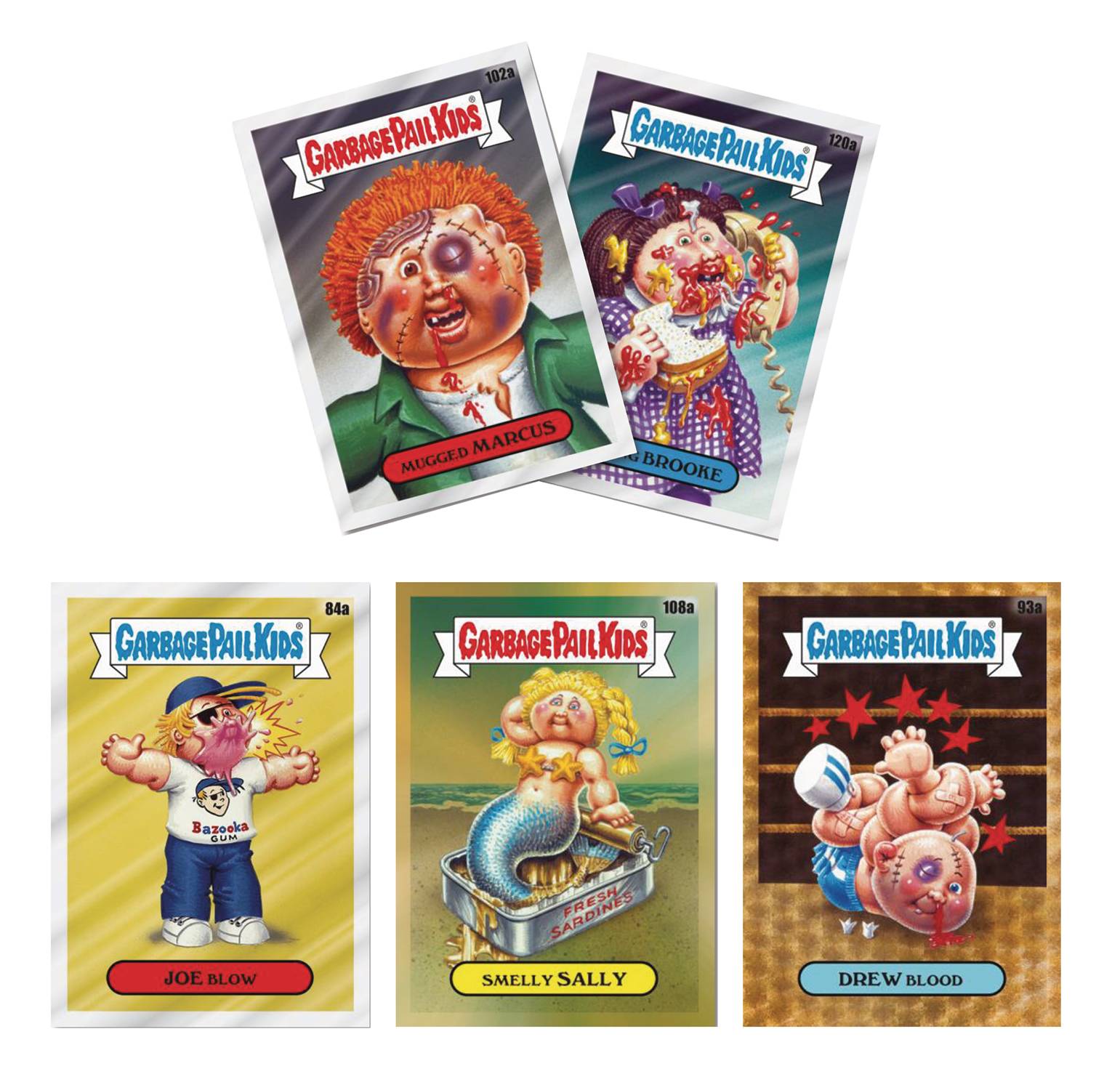 GPK Lot Of 20 Different Assorted ANS 1-7 Garbage Pail Kids Cards W/ Inserts
