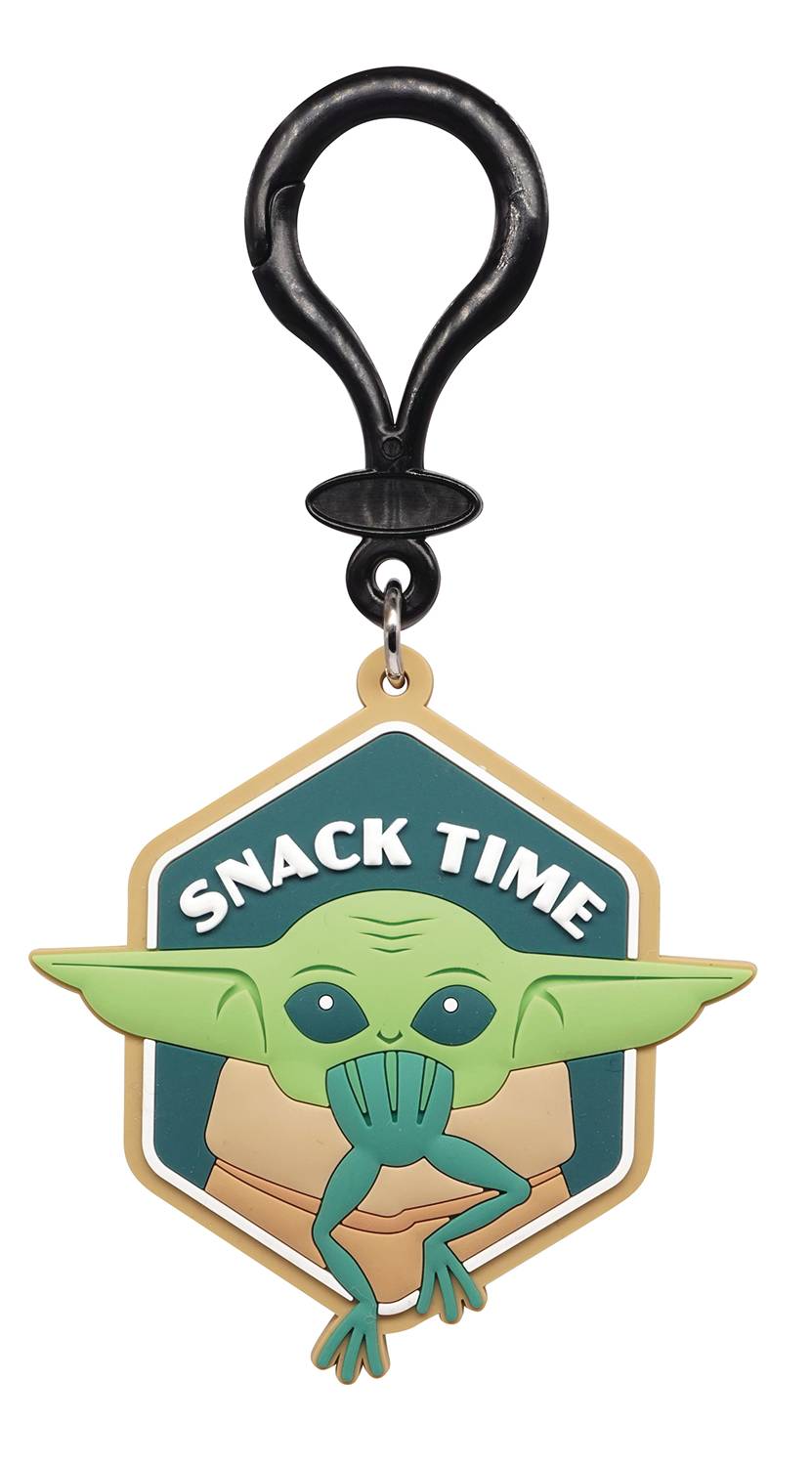 SW MANDALORIAN CHILD SNACK TIME SOFT PVC BAG CLIP