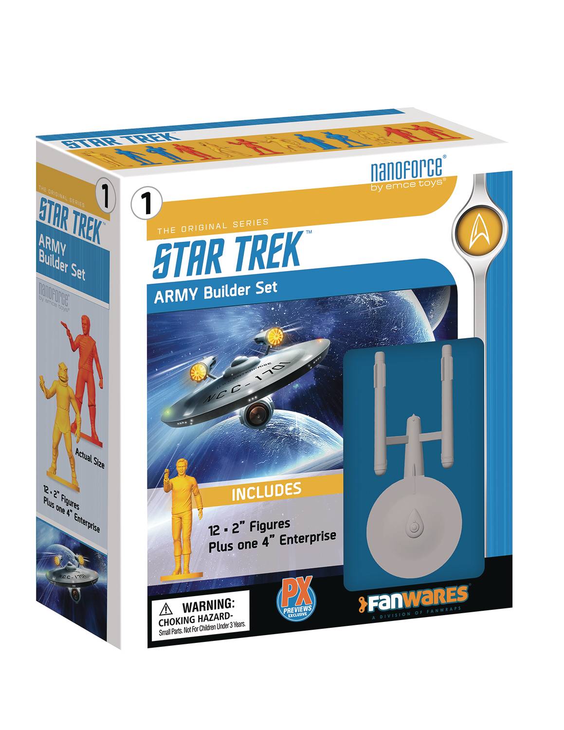 NANOFORCE STAR TREK TOS PX ARMY BUILDER FIGURE BOXED SET