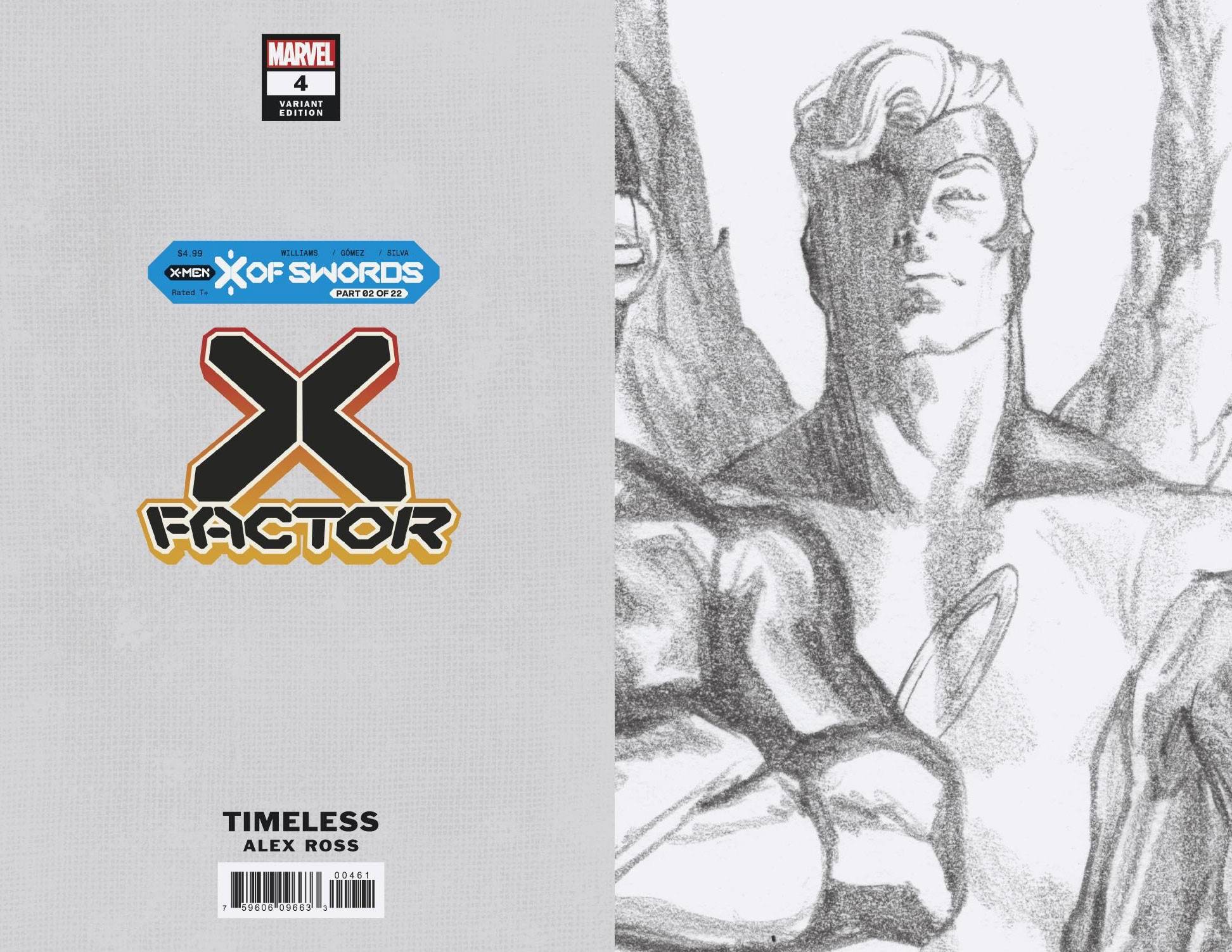 X-FACTOR #4 ALEX ROSS ANGEL TIMELESS VIRGIN SKETCH VAR XOS