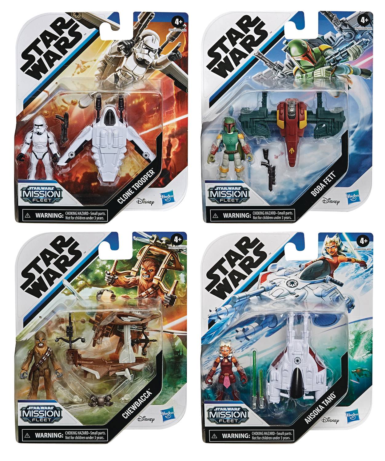 2020 Star Wars Mission Fleet Set of 4 Boba Fett Chewbacca Clone Tano for sale online 