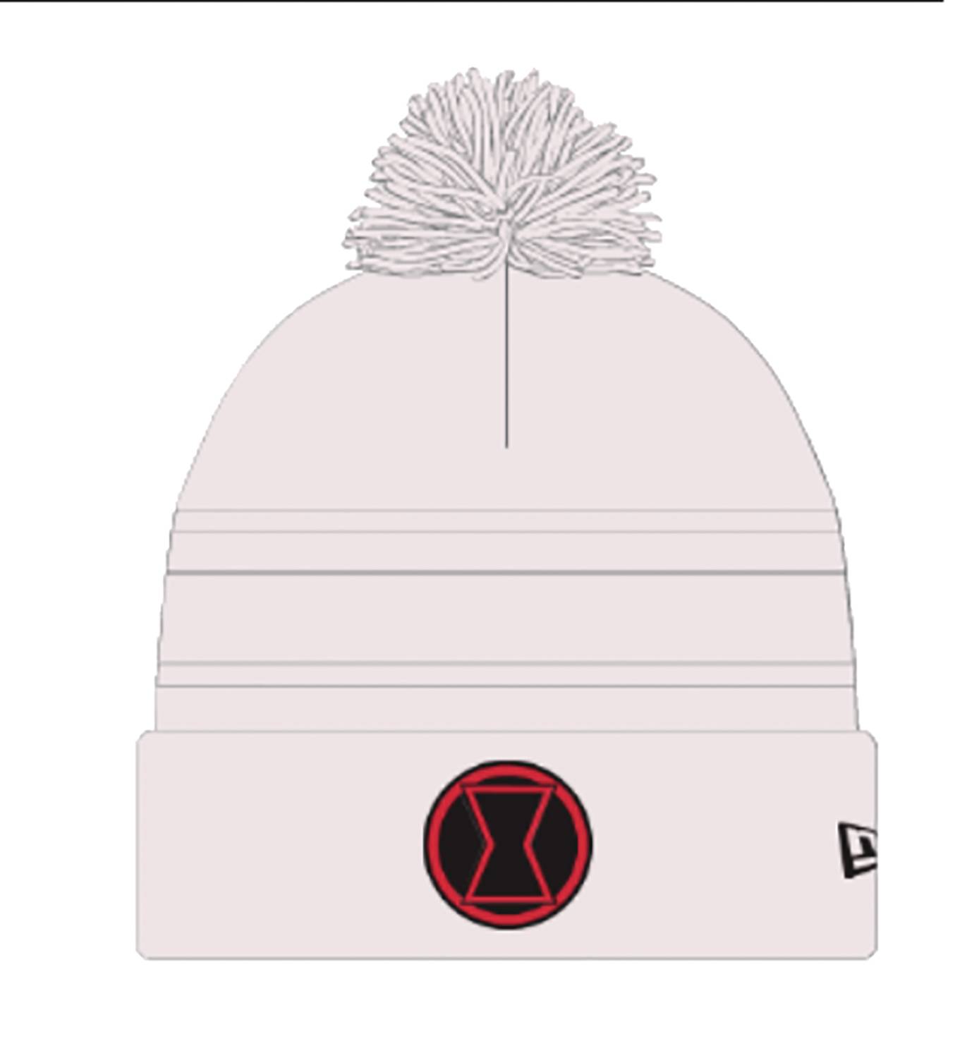 MARVEL BLACK WIDOW ARCTIC STEALTH PX WHITE POM KNIT CAP