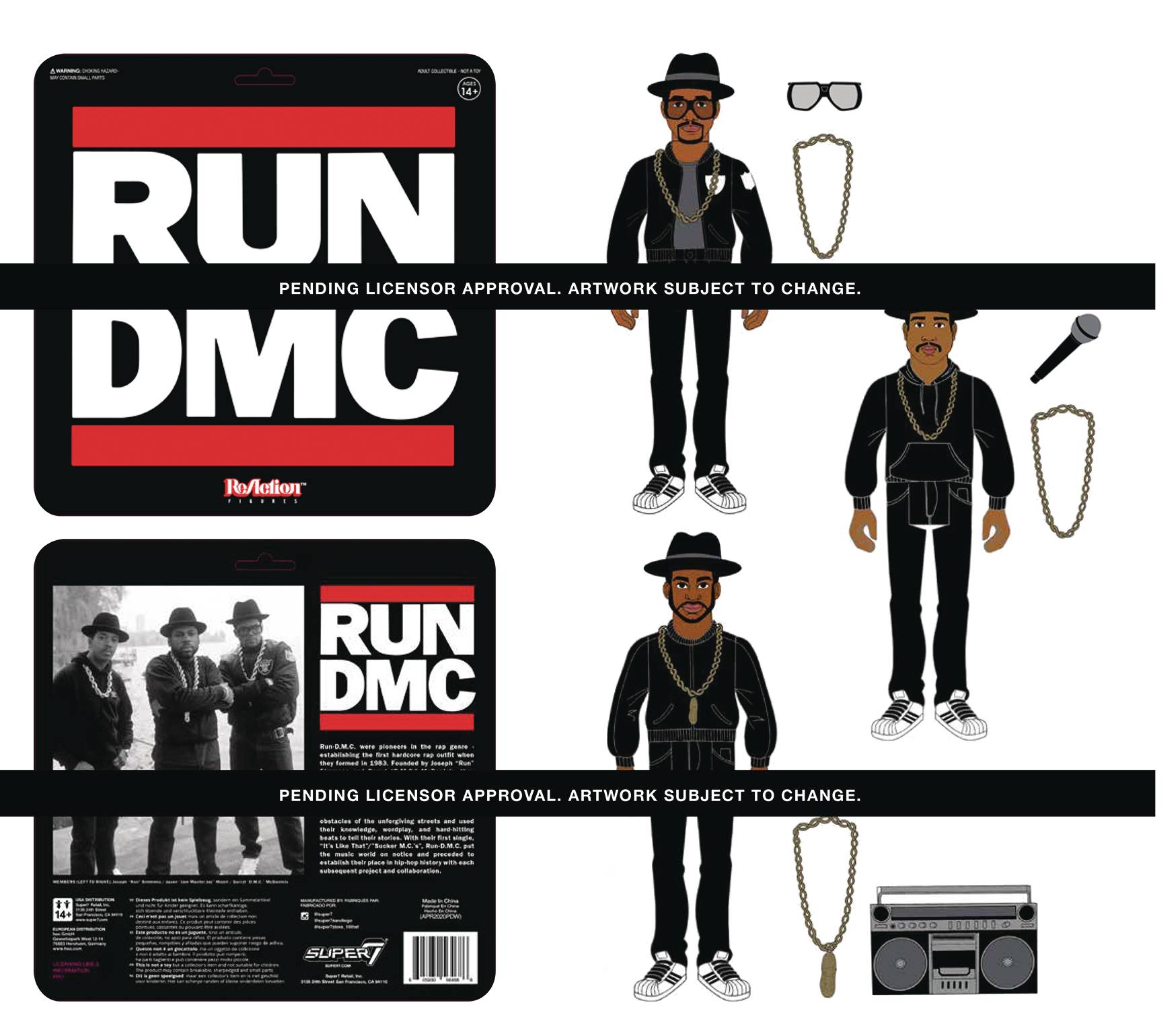 JUL209600 - RUN DMC REACTION AF 3 PK - Previews World