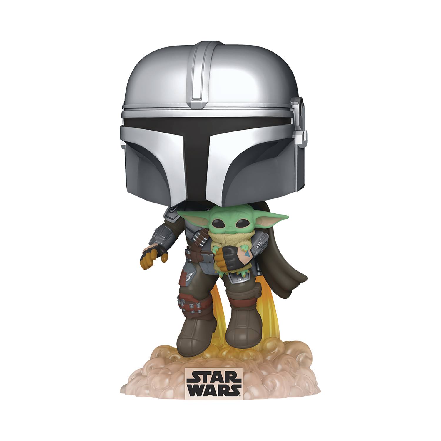 POP STAR WARS MANDALORIAN FLYING WITH JET VINYL FIG