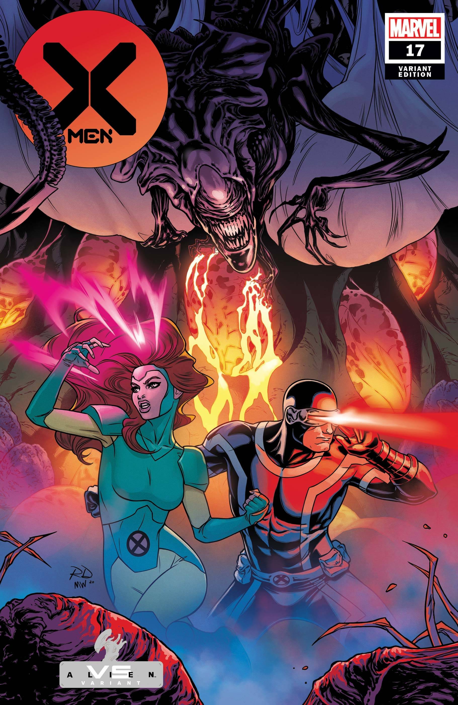 Dauterman X-MEN #17 variant Alien Marvel Comics 2021 NOV200523 W Hickman CA 