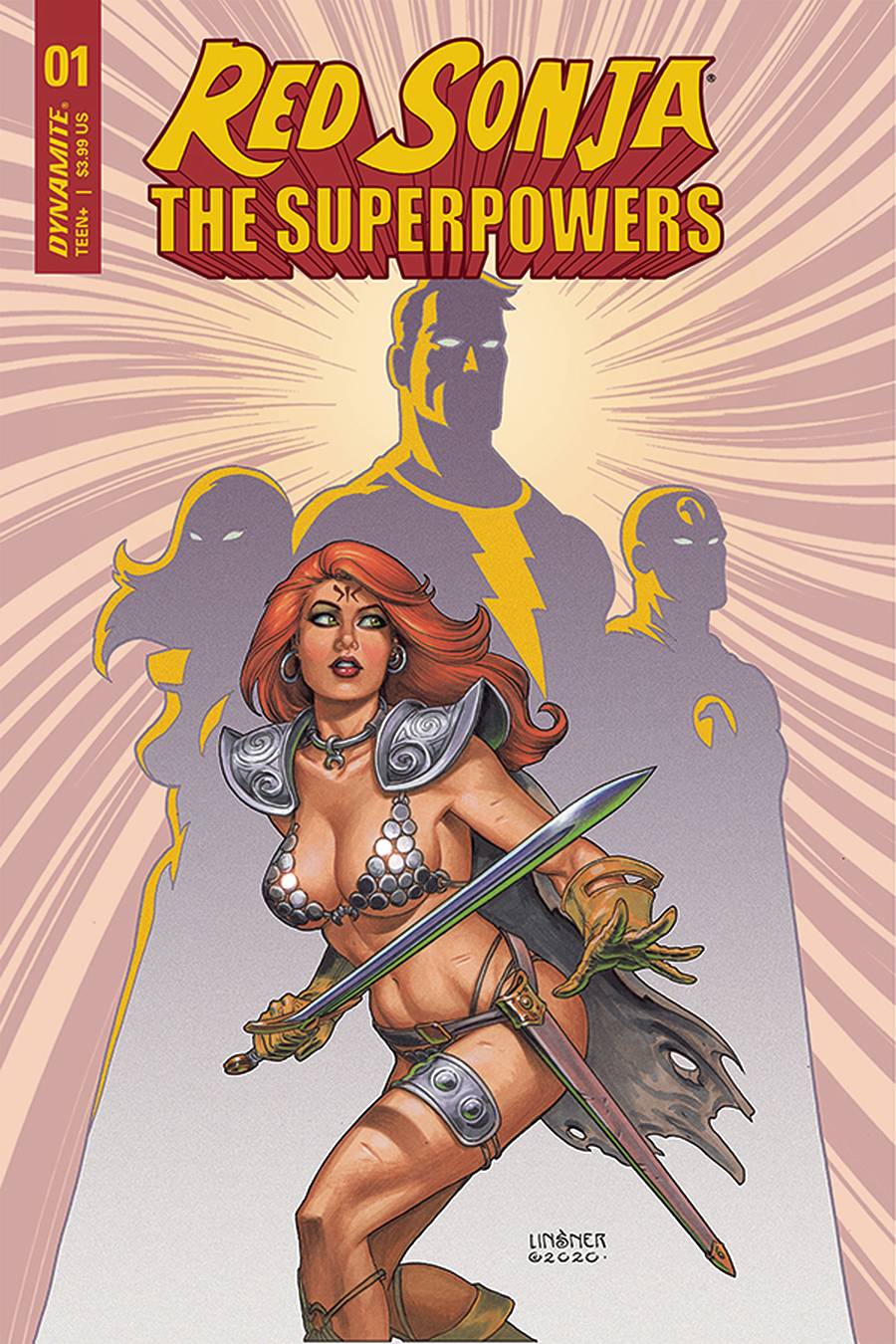 RED SONJA THE SUPERPOWERS #1 CVR B LINSNER