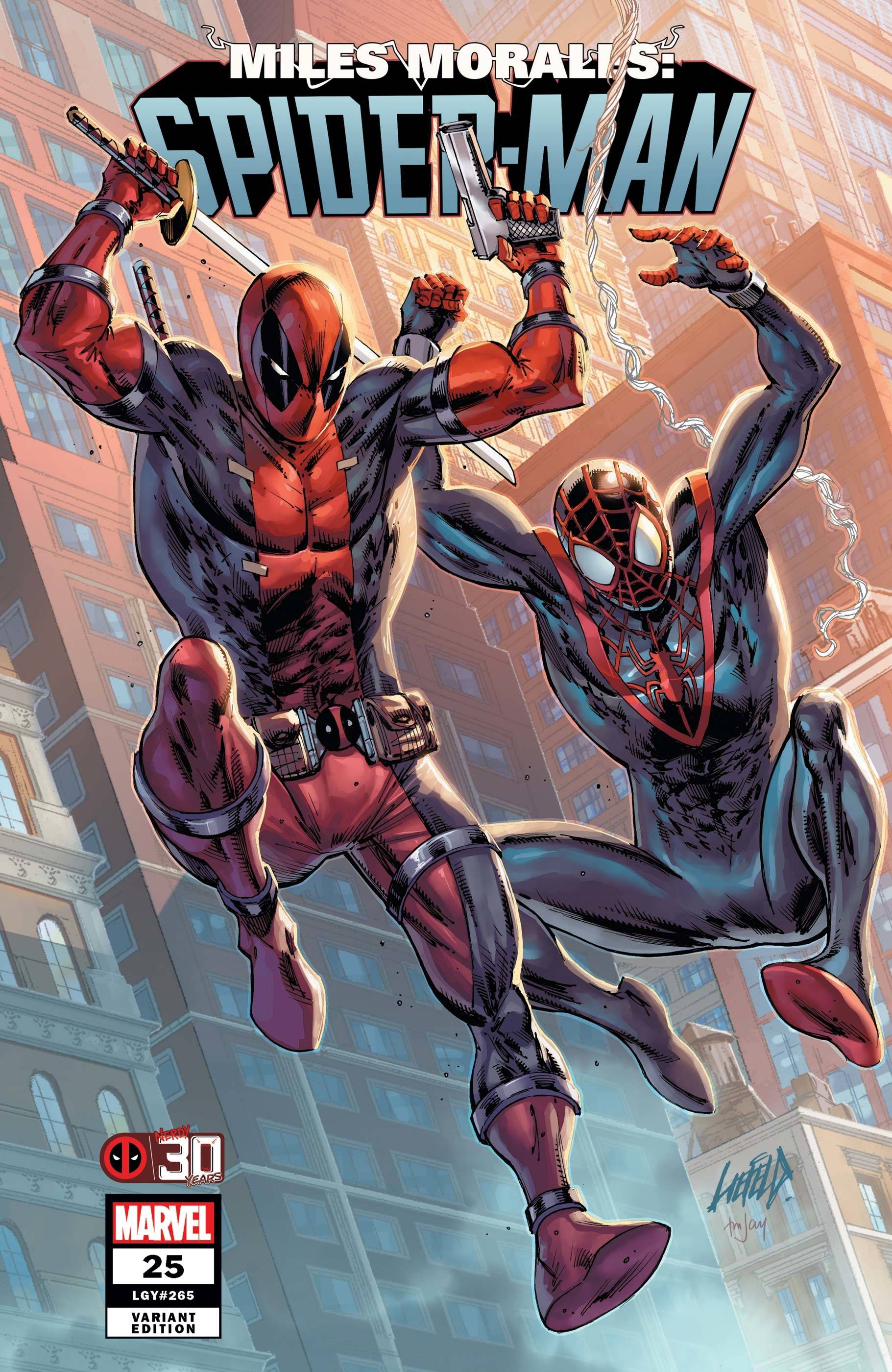 FEB210584 - MILES MORALES SPIDER-MAN #25 LIEFELD DEADPOOL 30TH VAR -  Previews World