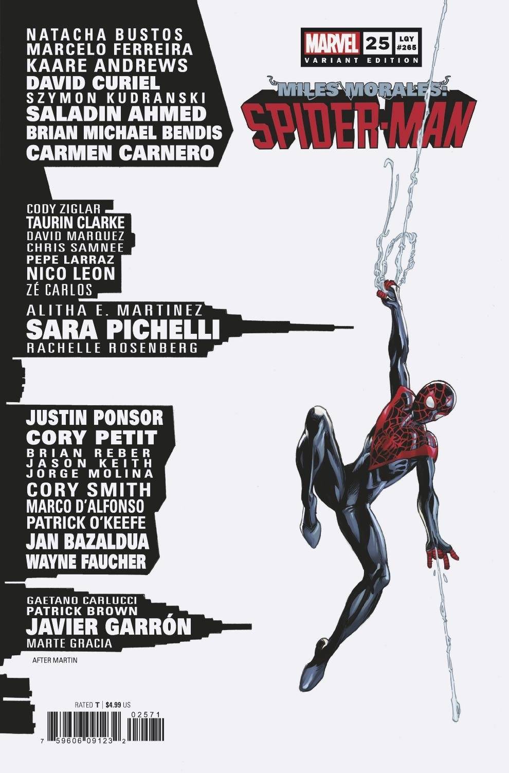 FEB210583 - MILES MORALES SPIDER-MAN #25 BAGLEY SKYLINE VAR - Previews World