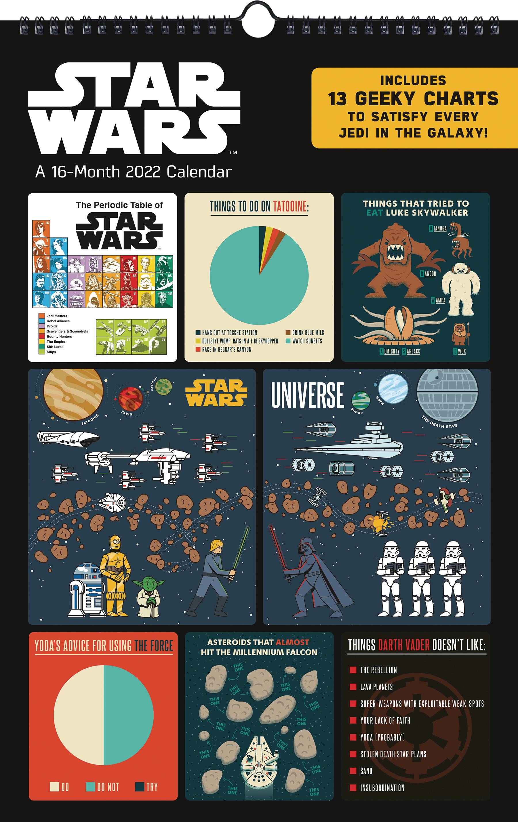 MAR211635 STAR WARS SAGA OVERSIZED 2022 CALENDAR Previews World