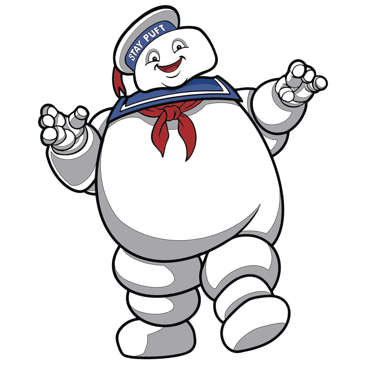 This Stay Puft Marshmallow Man measures approximately 3" tall... 