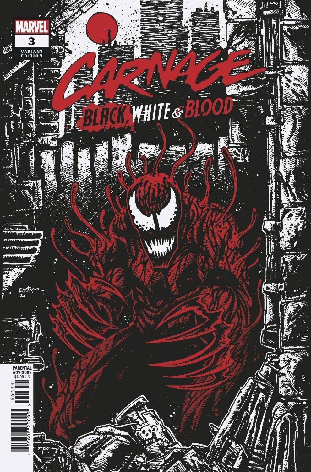 CARNAGE BLACK WHITE AND BLOOD #3 (OF 4) EASTMAN VAR