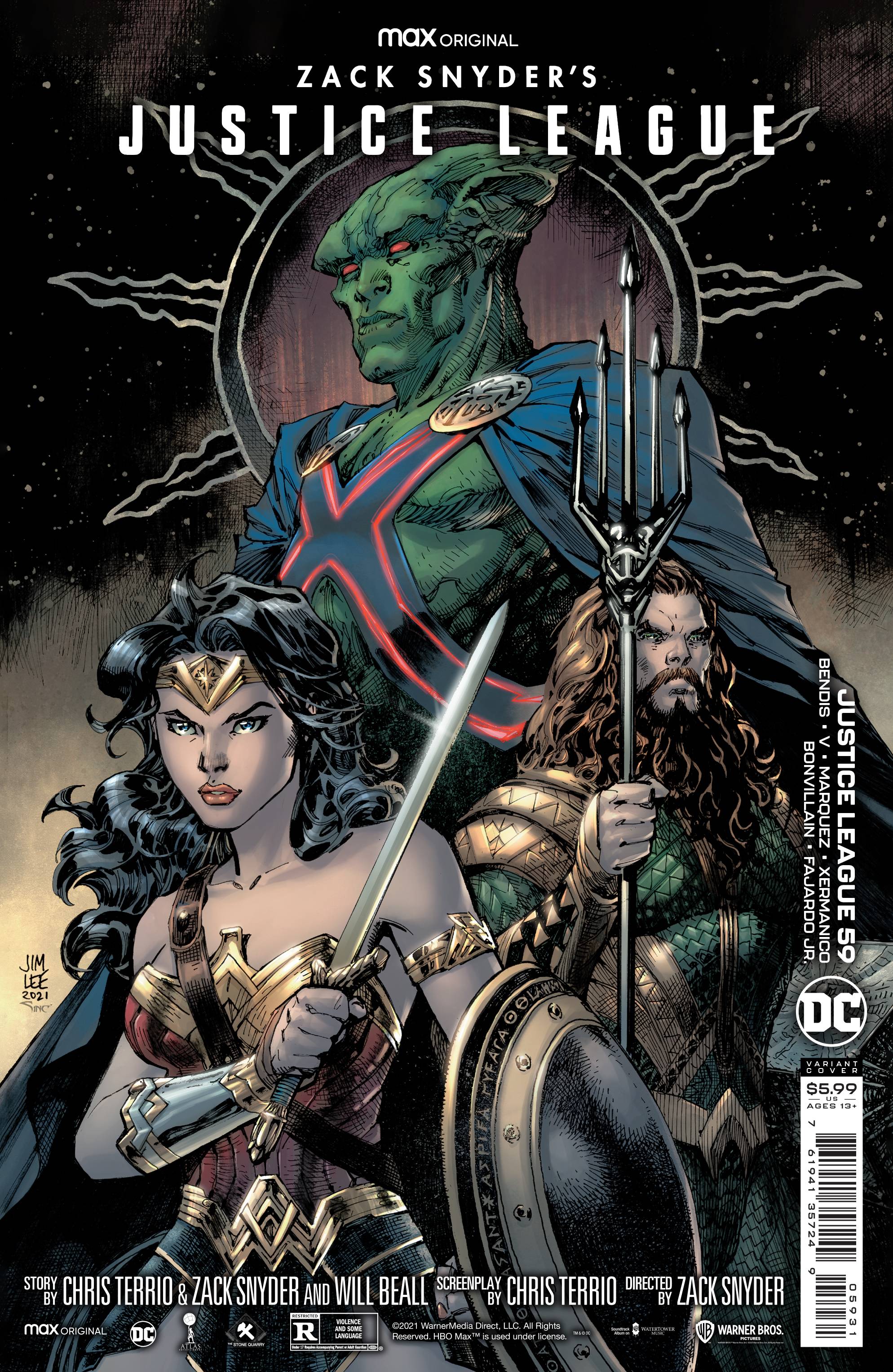 JAN218222 - JUSTICE LEAGUE #59 CVR C JIM LEE SNYDER CUT CRDSTK VAR -  Previews World