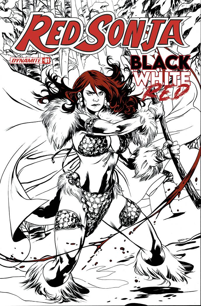 RED SONJA BLACK WHITE RED #1 CVR B LUPACCHINO