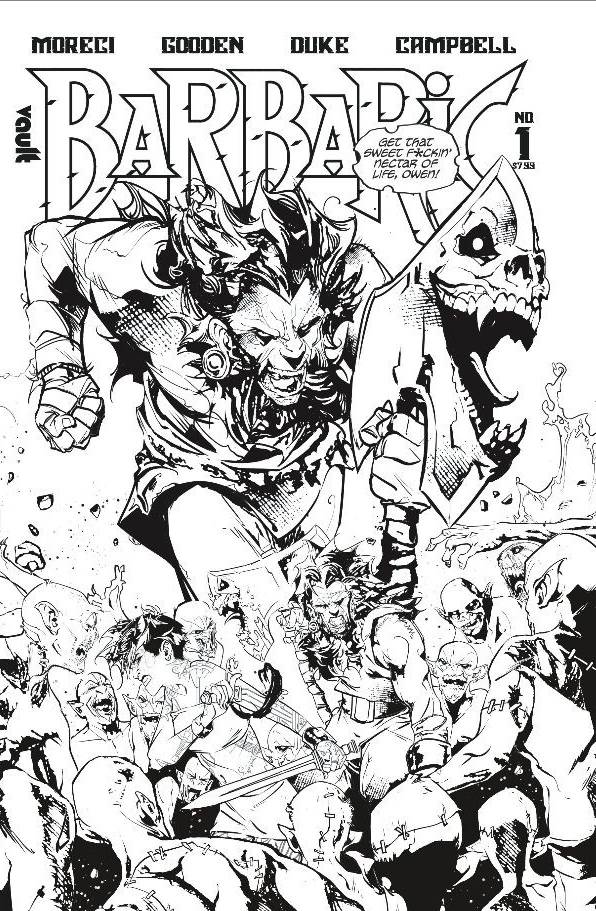 BARBARIC #1 DLX B&W ED CVR A