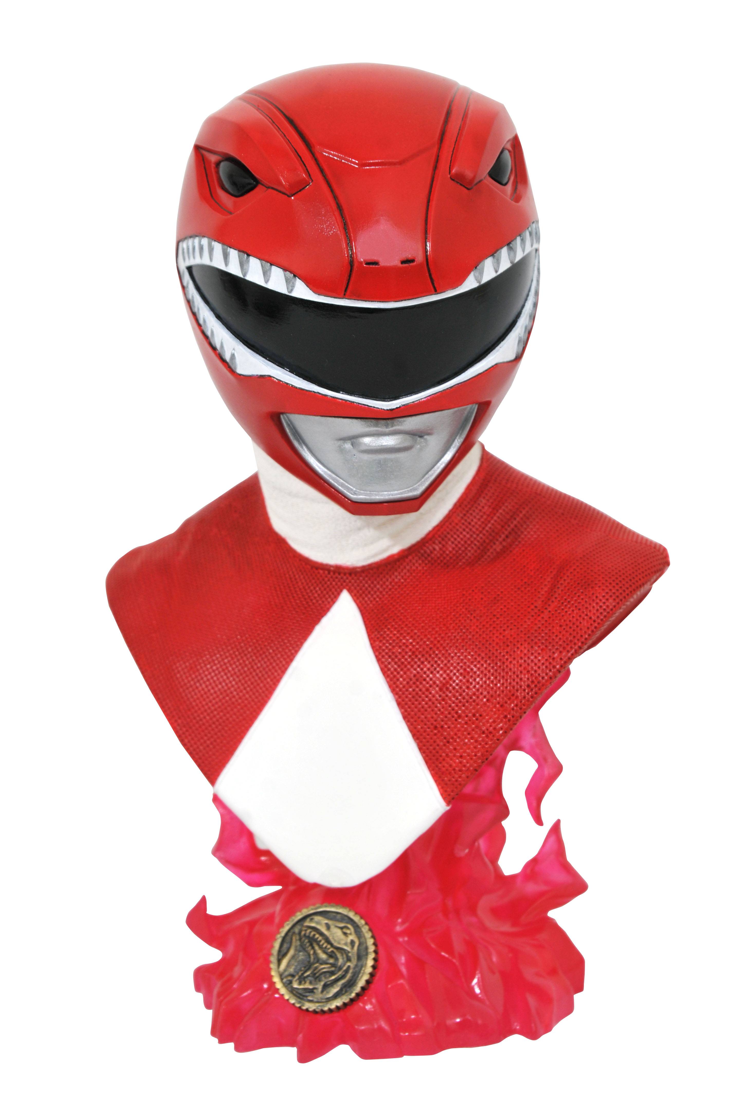 SEP212194 - MIGHTY MORPHIN POWER RANGERS L3D RED RANGER 1/2 SCALE BUST ( -  Previews World