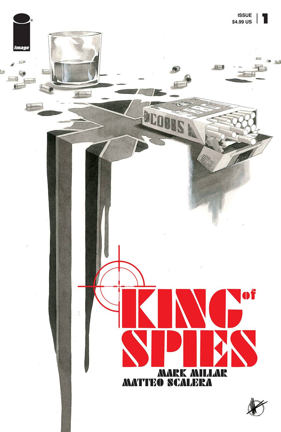 KING OF SPIES #1 (OF 4) CVR B SCALERA B&W (MR)