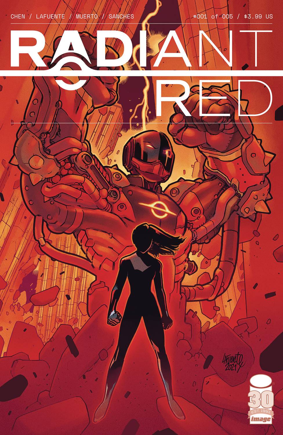 RADIANT RED #1 (OF 5) CVR A LAFUENTE & MUERTO