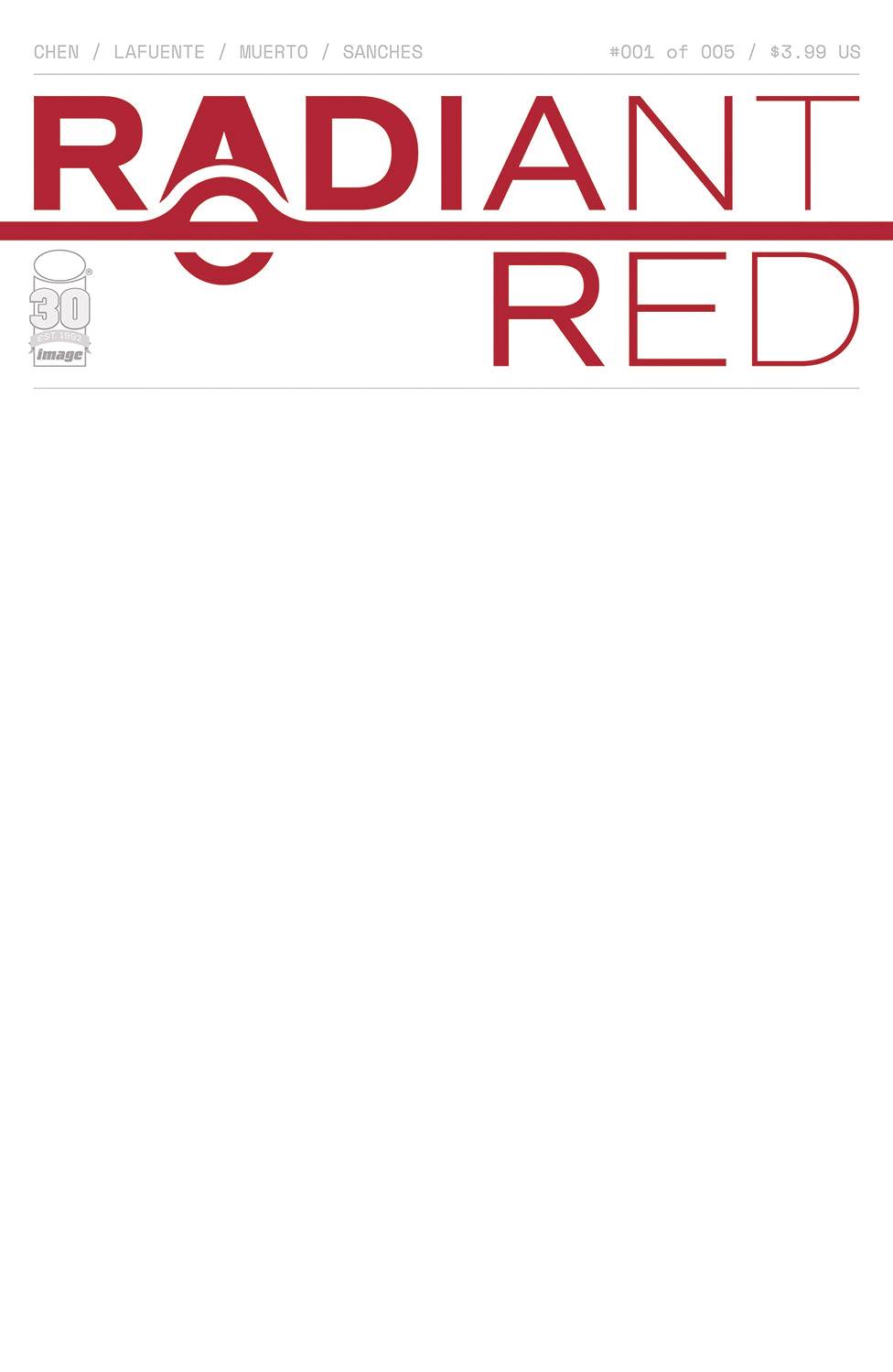 RADIANT RED #1 (OF 5) CVR C BLANK CVR MV