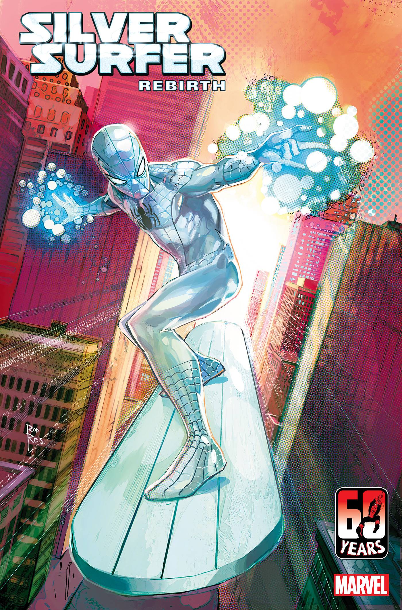 FEB220968 - SILVER SURFER REBIRTH #4 (OF 5) REIS SPIDER-MAN VAR - Previews  World